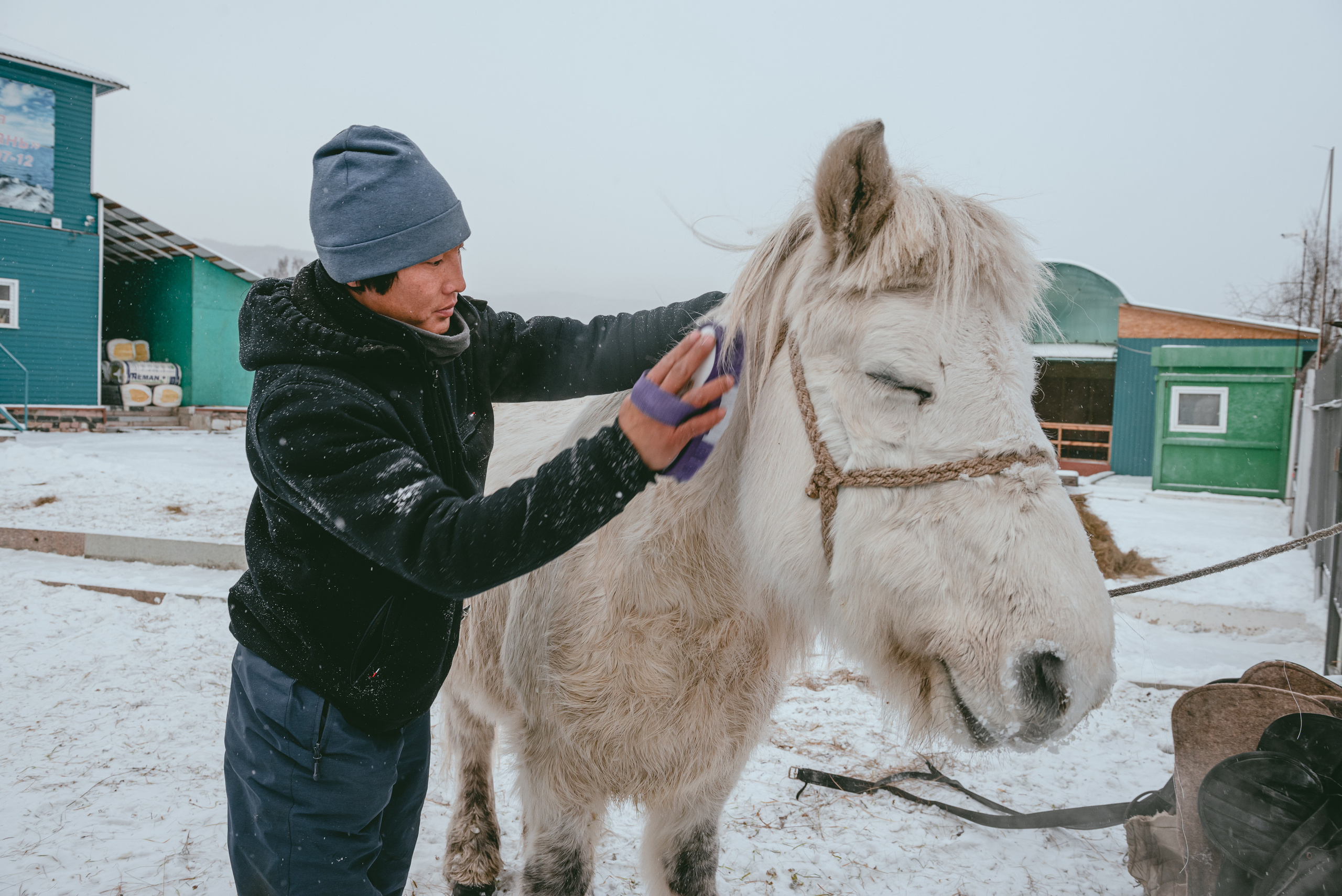 Якутские всадники в Иркутской области (конный поход Оймякон-Москва). Репортажный фотограф Анна Диденко