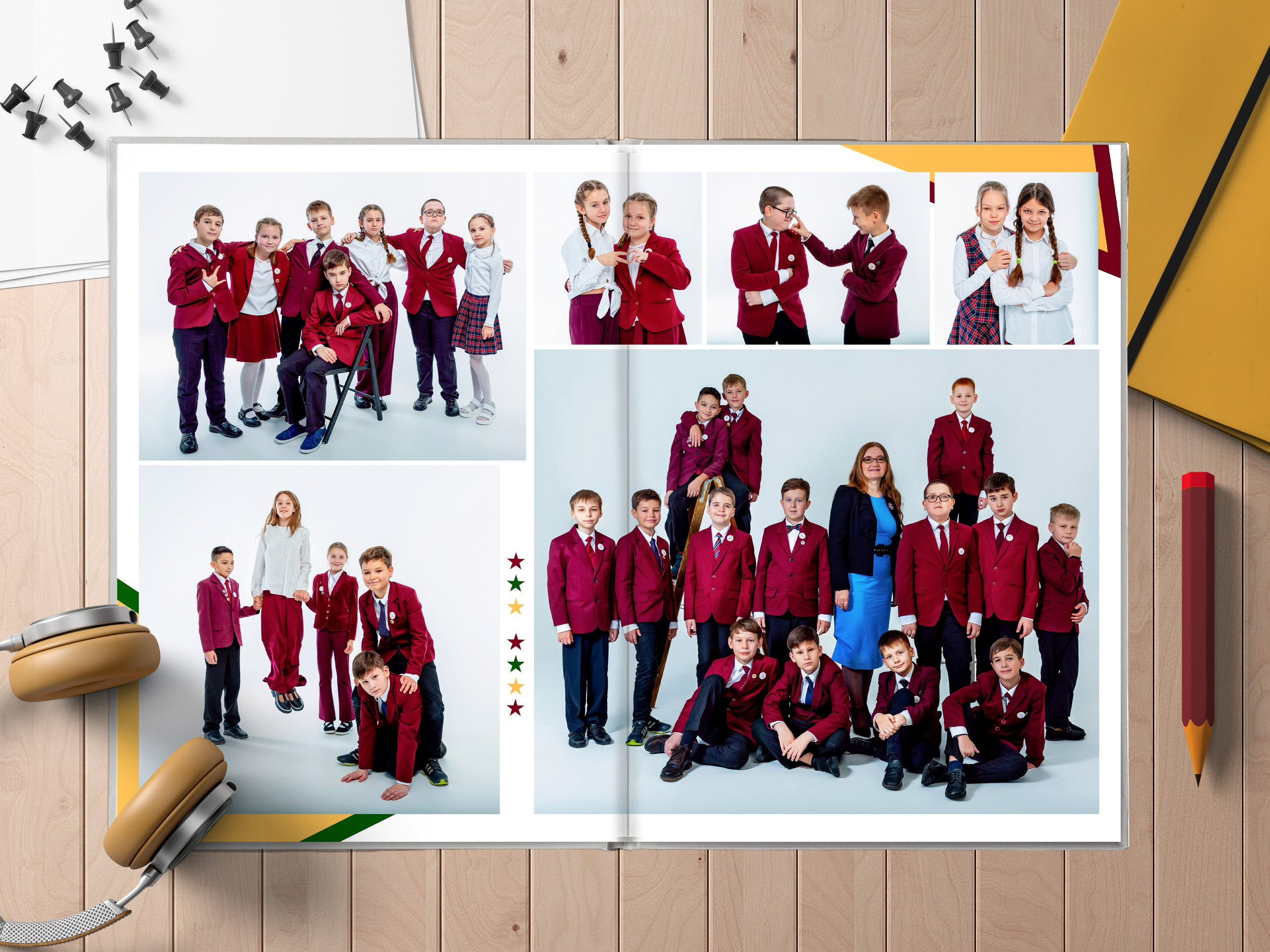 СТУДИЙНАЯ ФОТОКНИГА ВЫПУСКНИКА ШКОЛЫ 21×30 СМ, 7 РАЗВОРОТОВ. Фотограф Екатерина Зайкова в Санкт-Петербурге