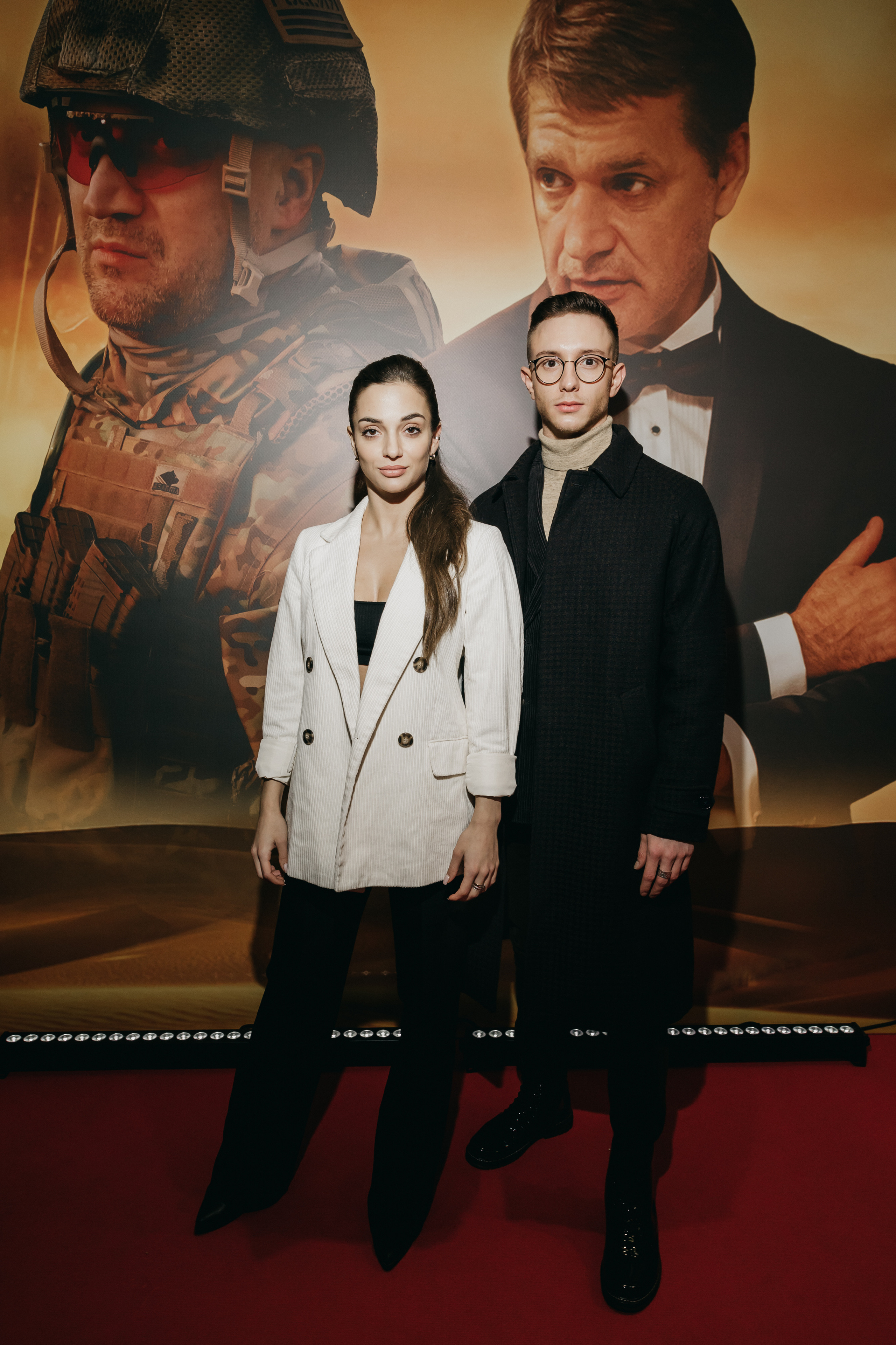 Артемий и Марина Каташинские на премьере фильма Сирийская соната в Москве