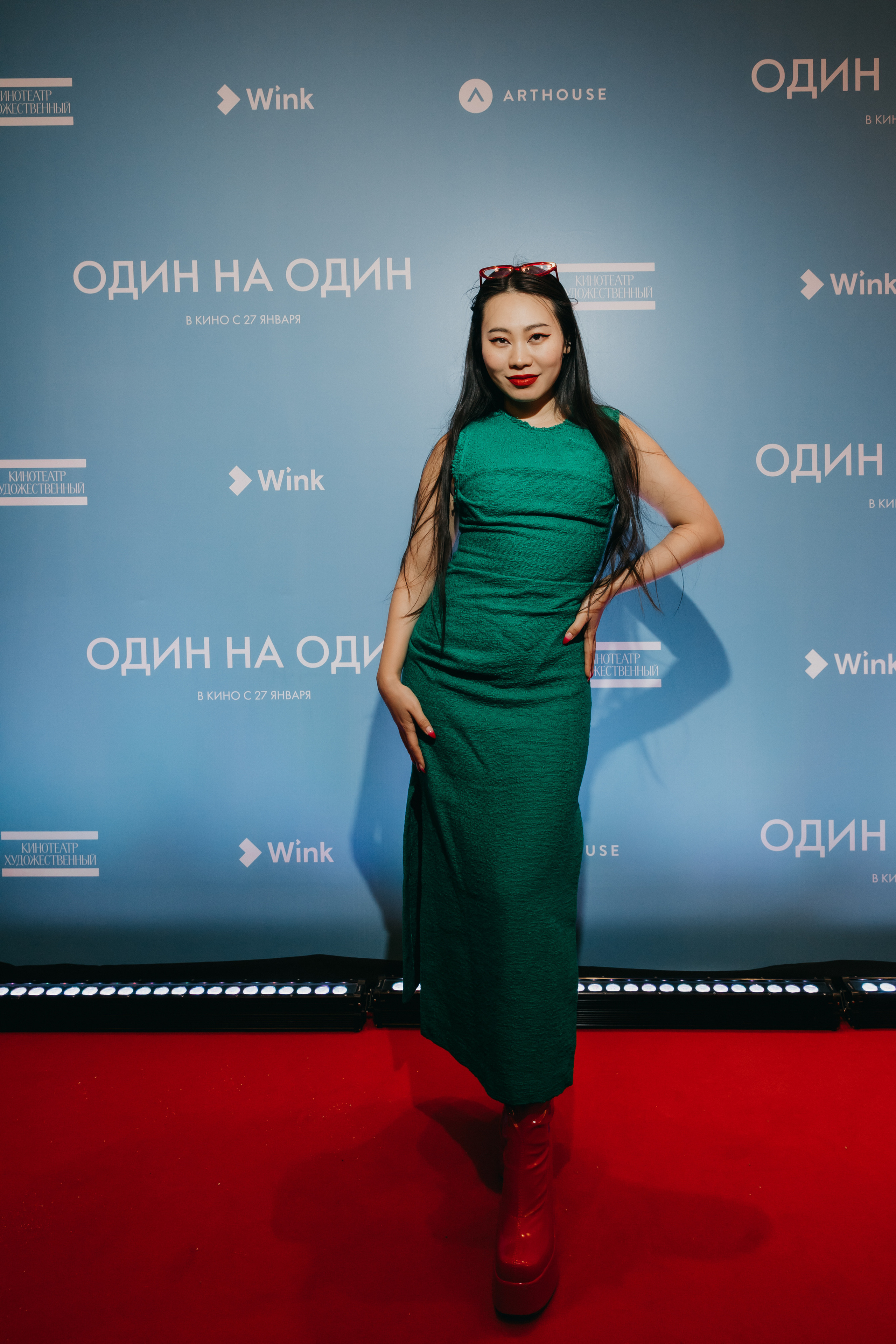 Ян Гэ на премьере фильма Один на один в Москве