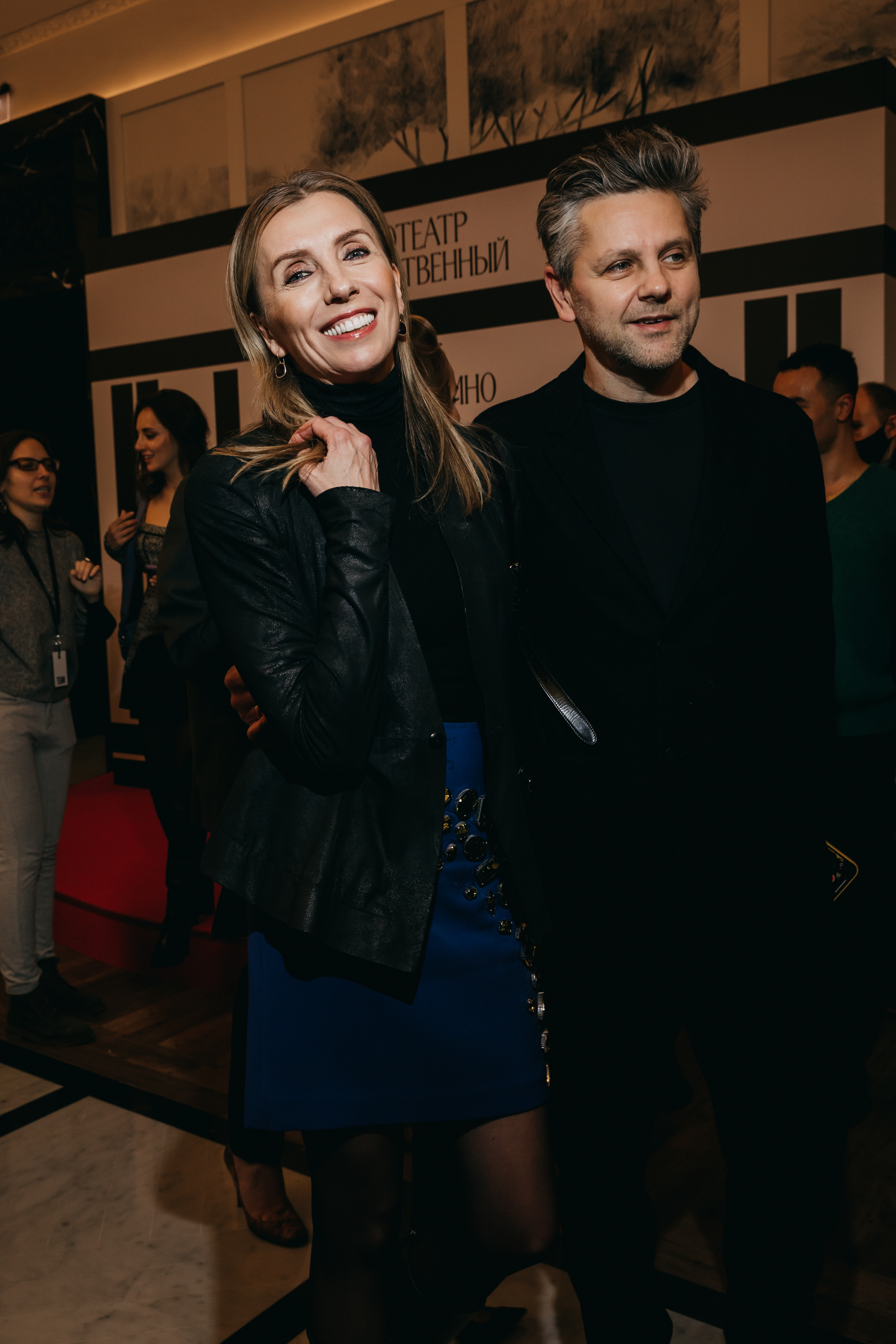 Светлана Бондарчук и Сергей Харченко на премьере фильма Один на один в Москве