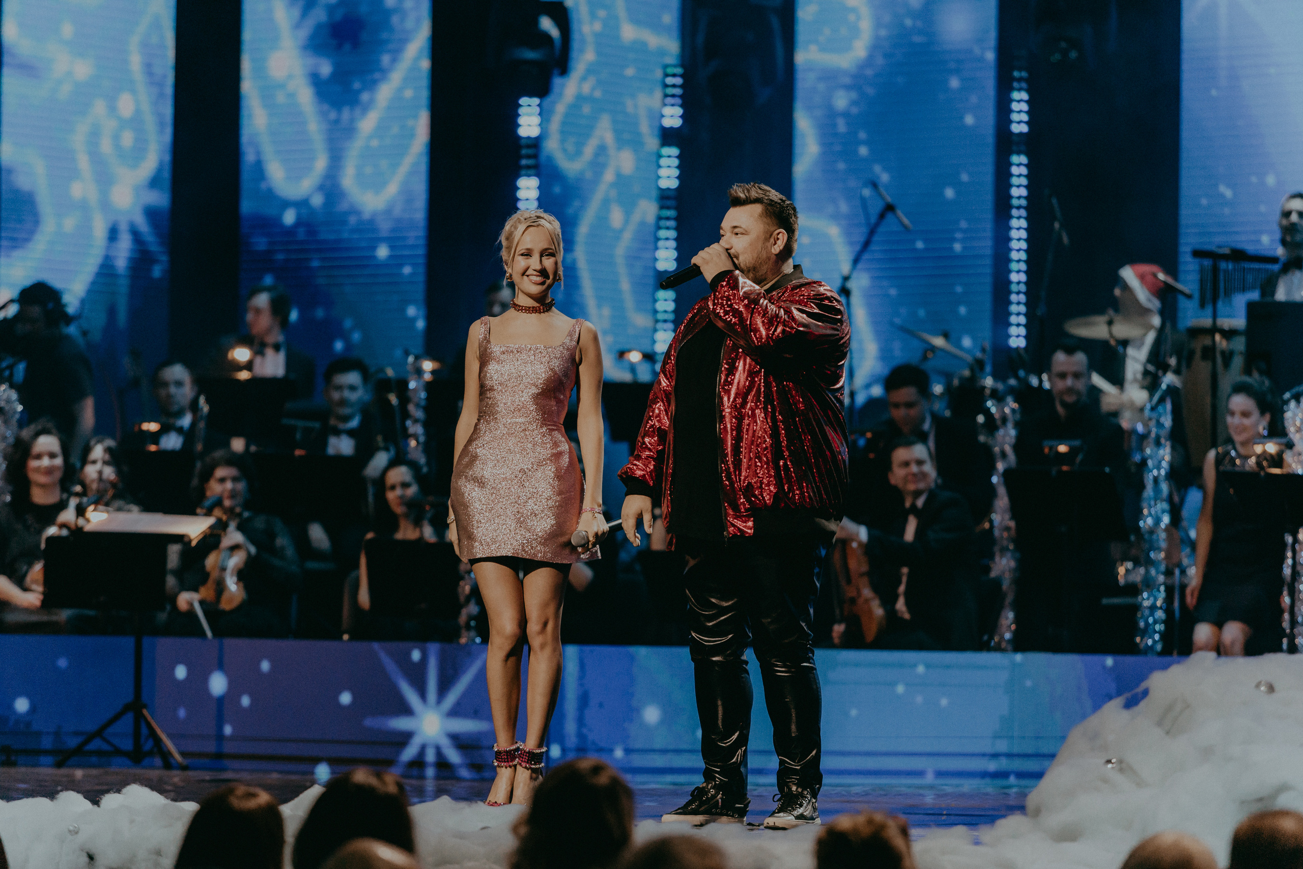 Клава Кока и Сергей Жуков на Главном Новогоднем Концерте в Crocus City Hall в Москве