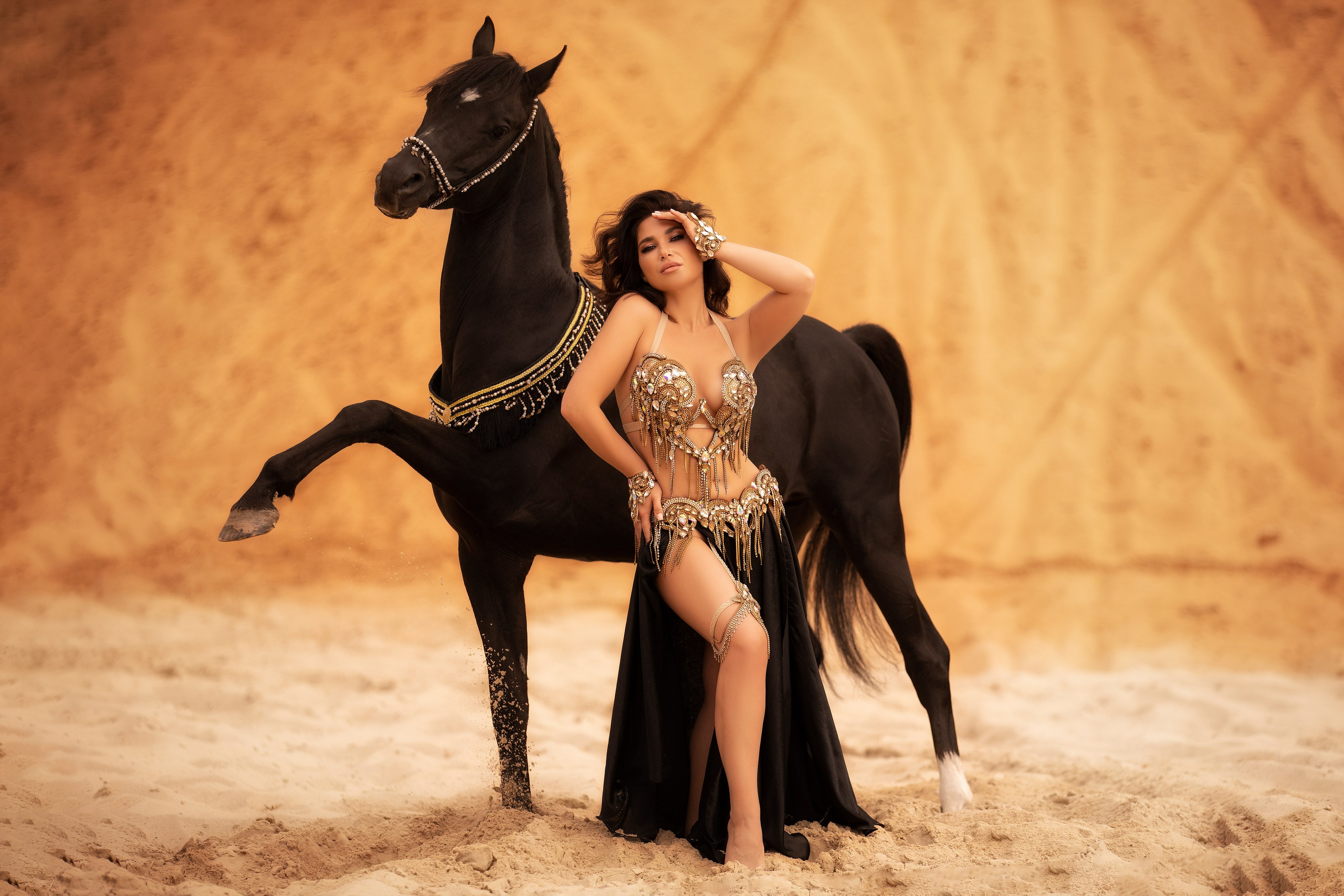 Восточная фотосессия с конем. Женский и свадебный фотограф в Москве Елена Тараскина