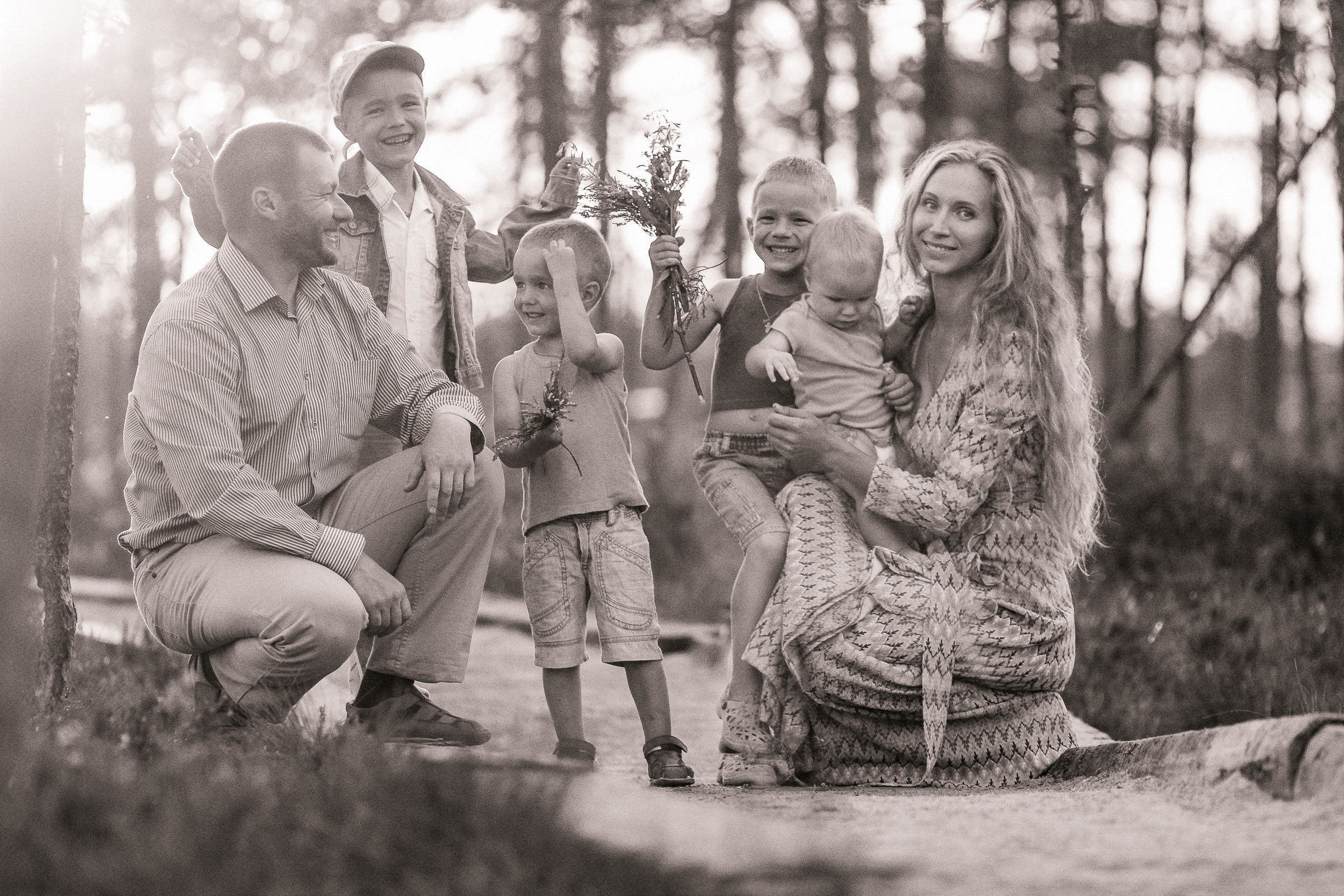 Фотосессия большой семьи. Фотограф женский и мужской портрет Санкт-Петербург
