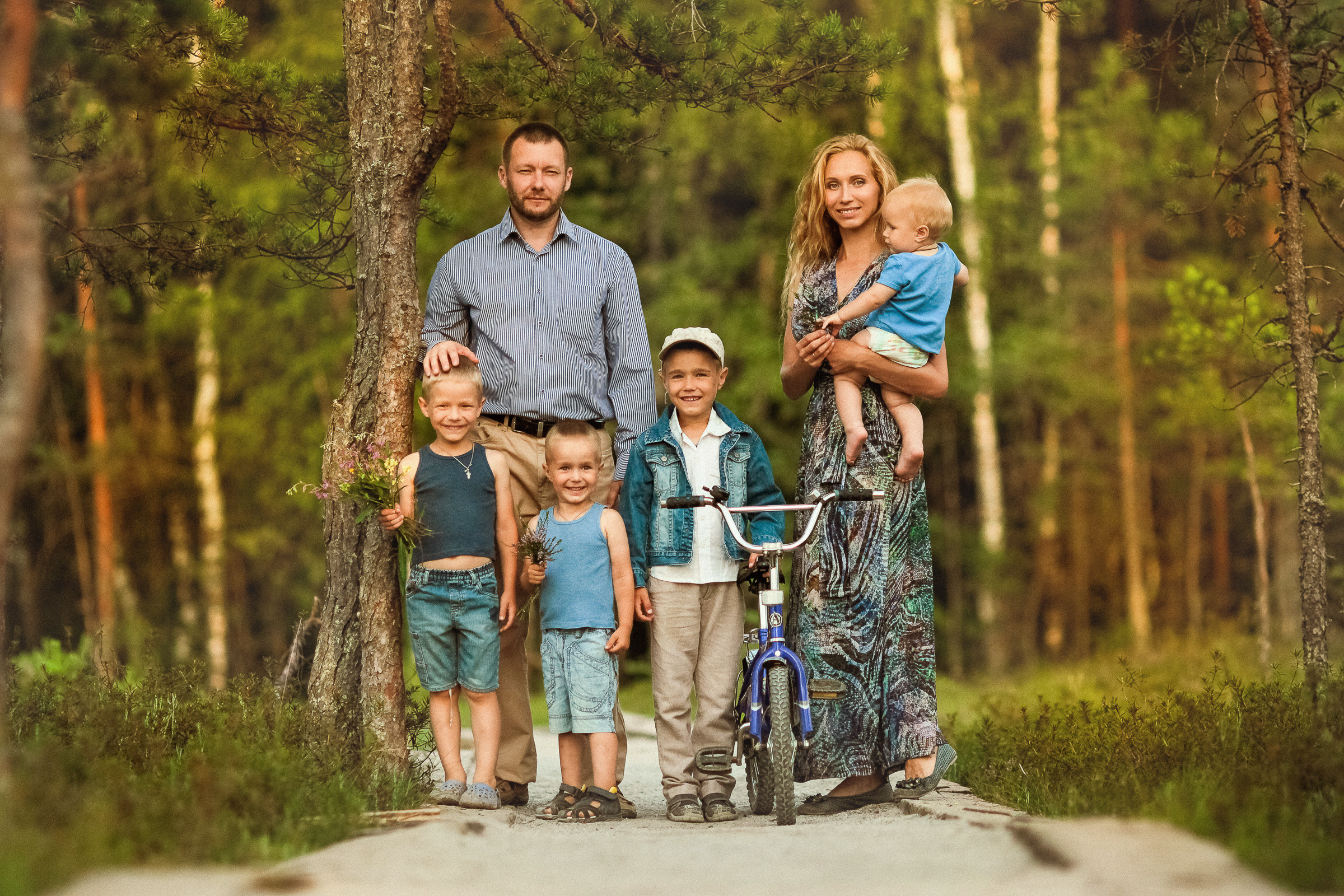 Фотосессия большой семьи. Фотограф женский и мужской портрет Санкт-Петербург