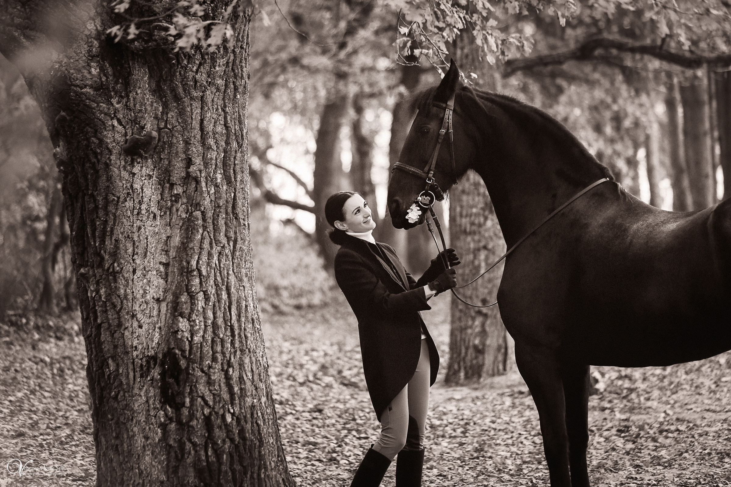 Осенняя фотосессия с лошадьми в СПб. Фотограф женский и мужской портрет Санкт-Петербург