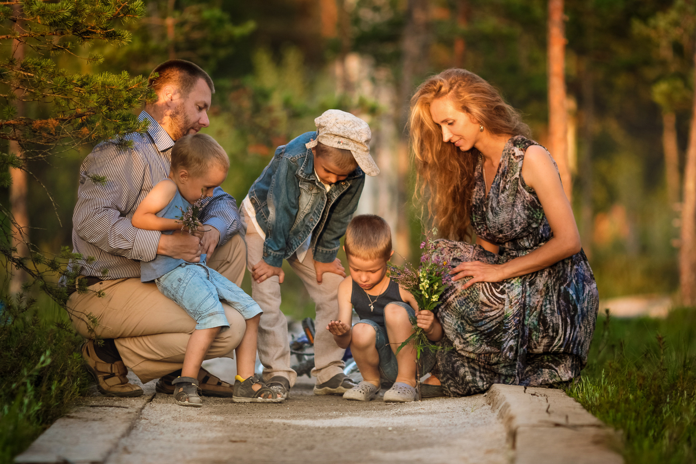Фотосессия большой семьи. Фотограф женский и мужской портрет Санкт-Петербург