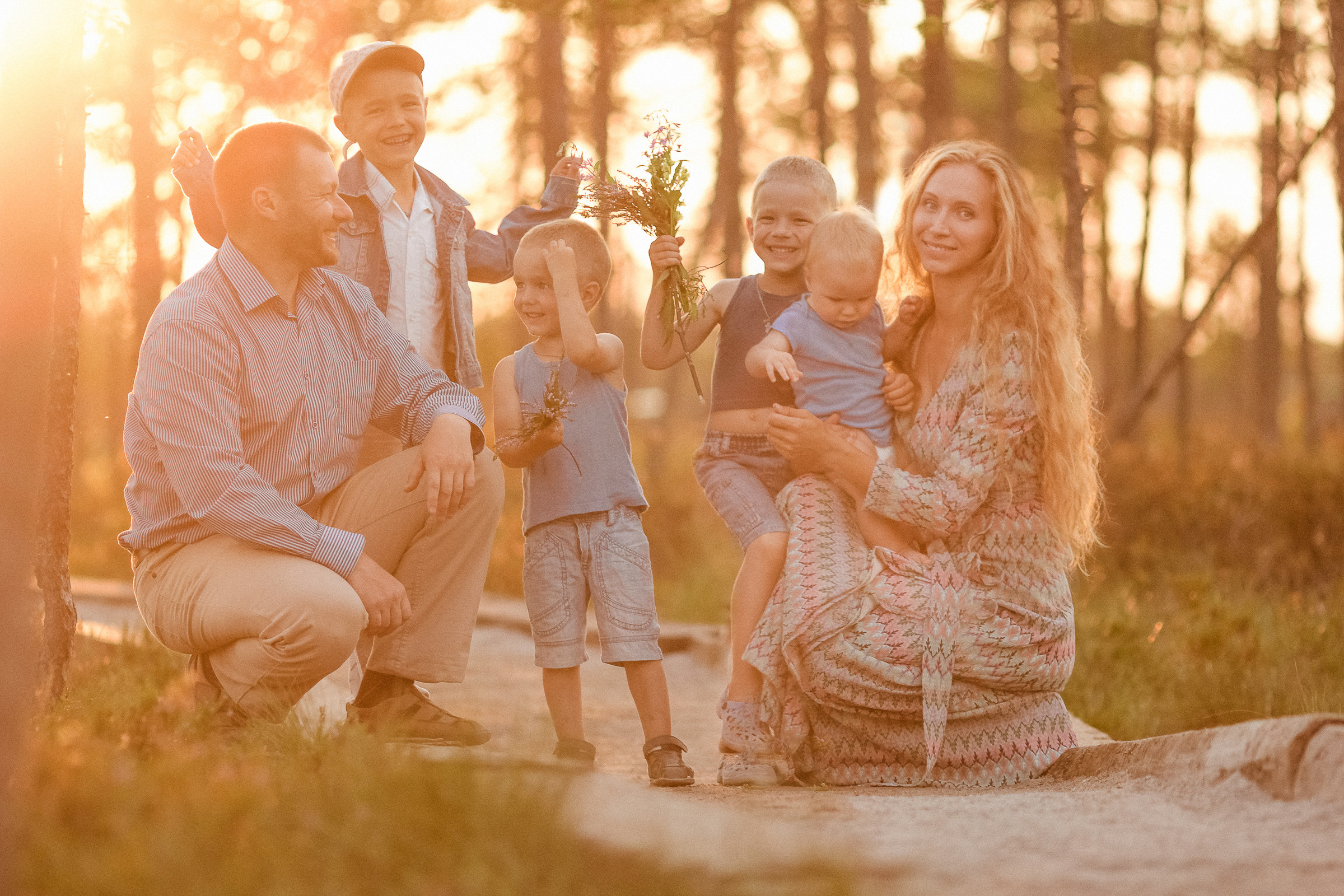 Фотосессия большой семьи. Фотограф женский и мужской портрет Санкт-Петербург