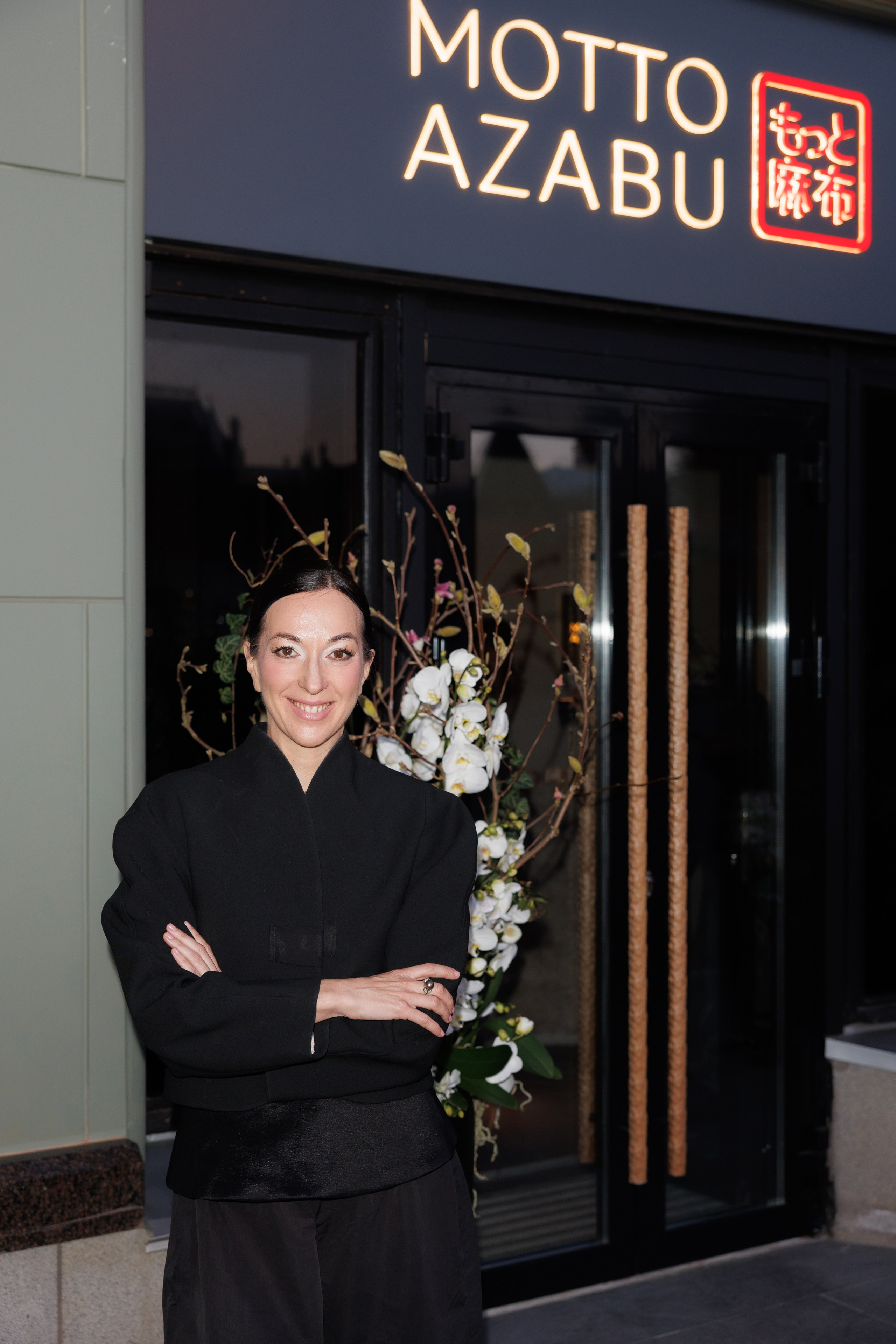 Мария Лобанова на открытии ресторана "Motto Azabu"
