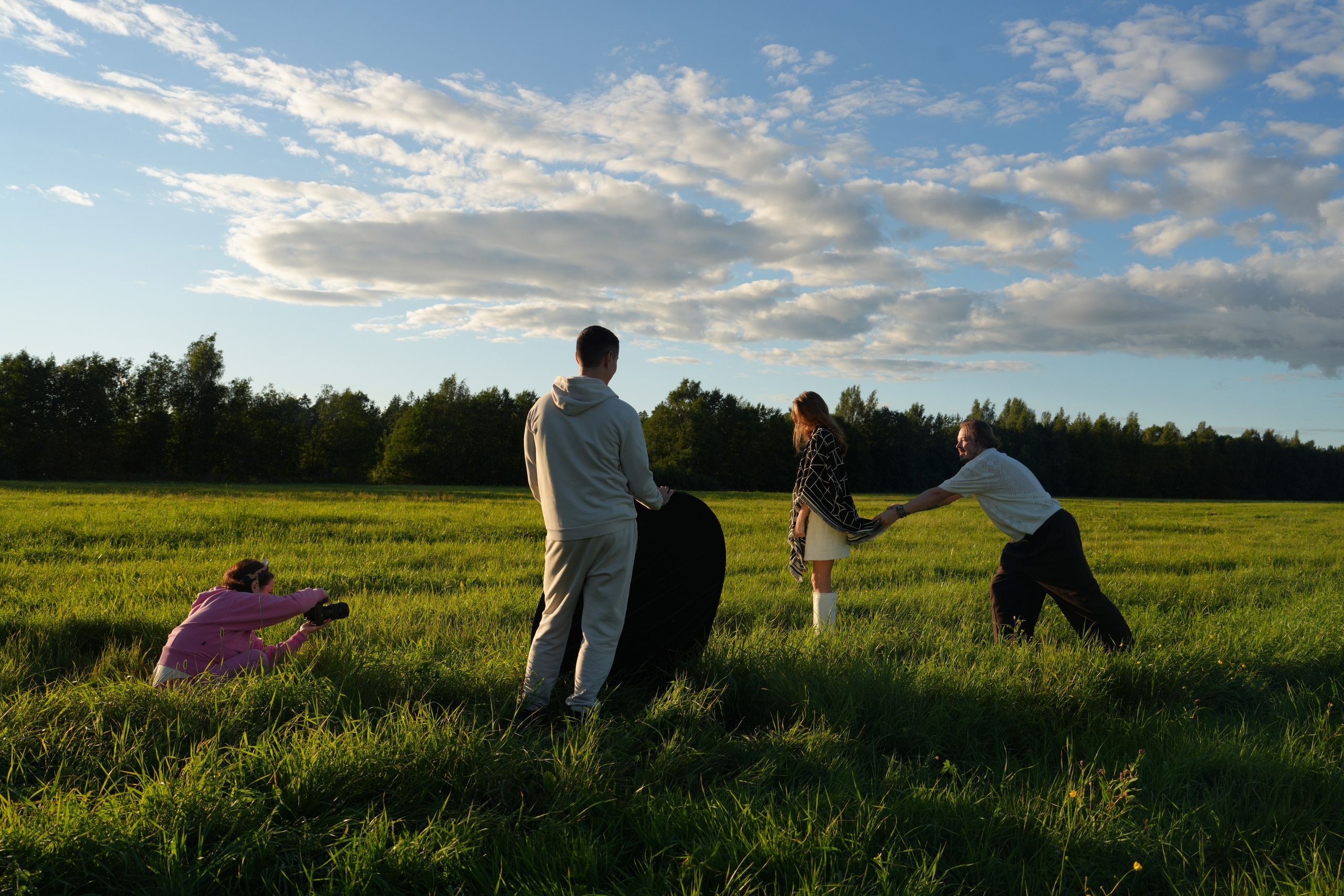 #backstage со съёмок команды в загородном доме. Портретный фотограф в Санкт-Петербурге Дмитриева Наталия