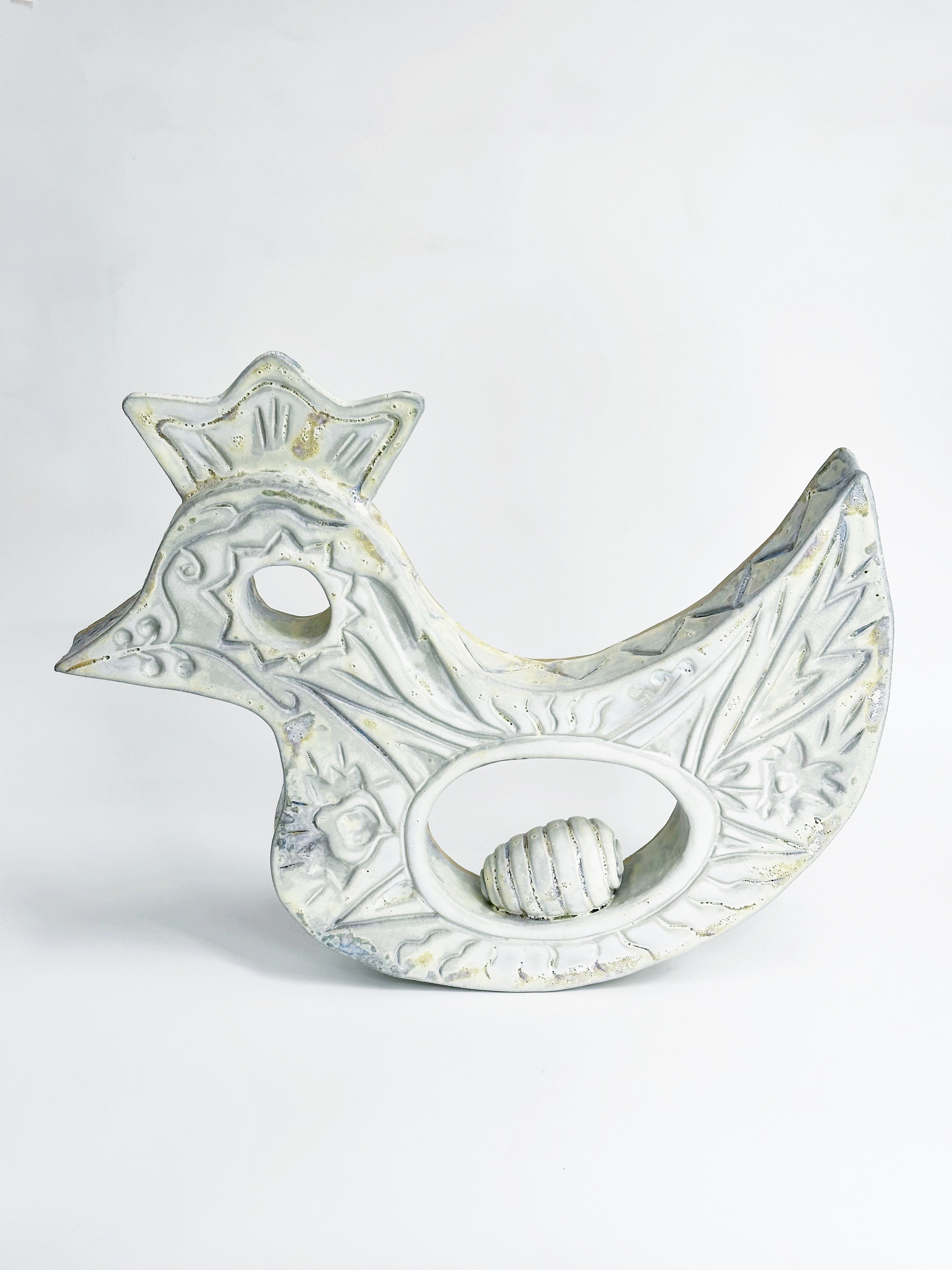 Птица, 2023, керамика, глазури, 40х5х35 см
