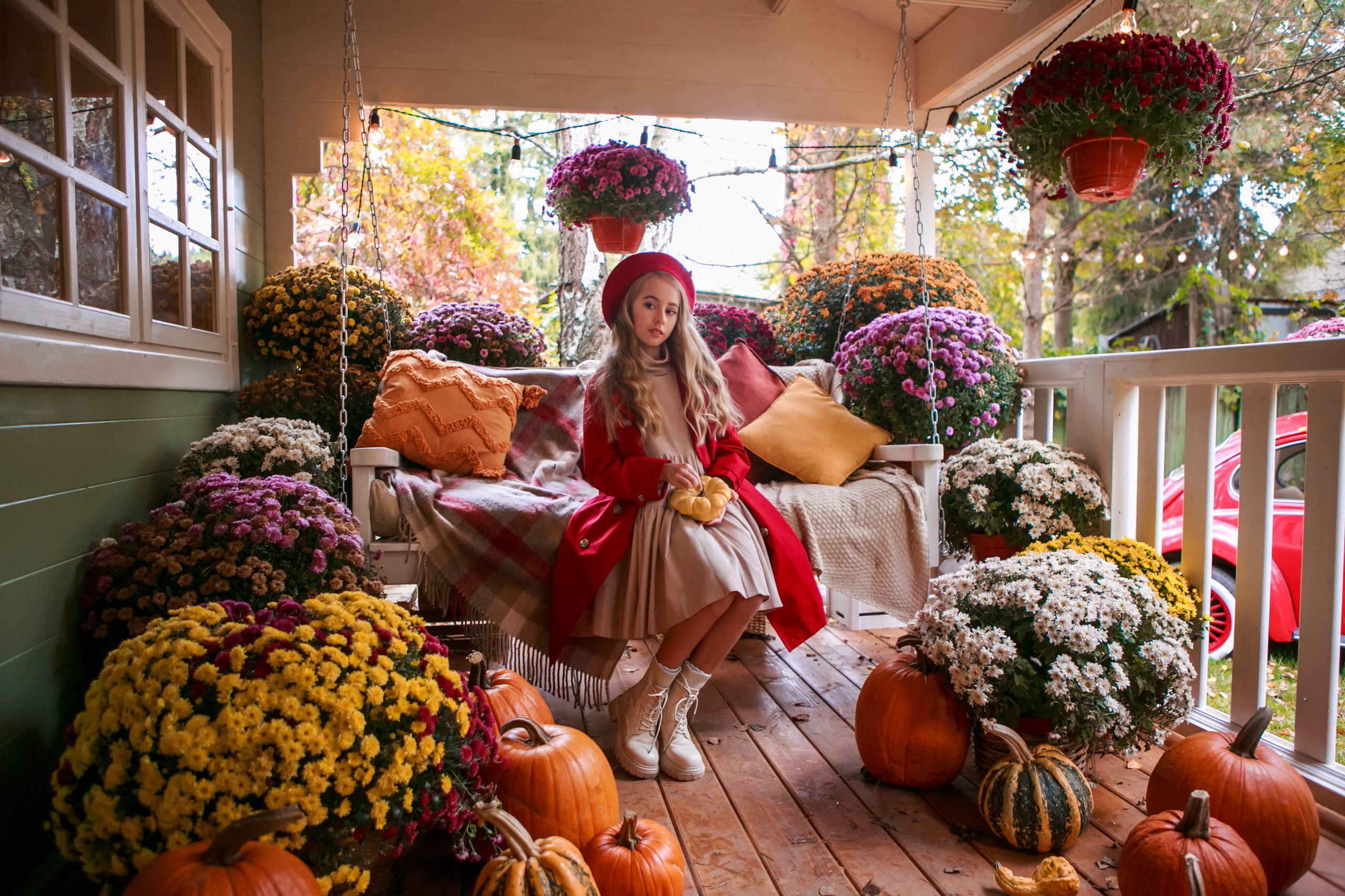 Осенняя фотосессия с тыквами, детская фотосессия с тыквами. Семейный и детский фотограф в Москве Мария Быкова