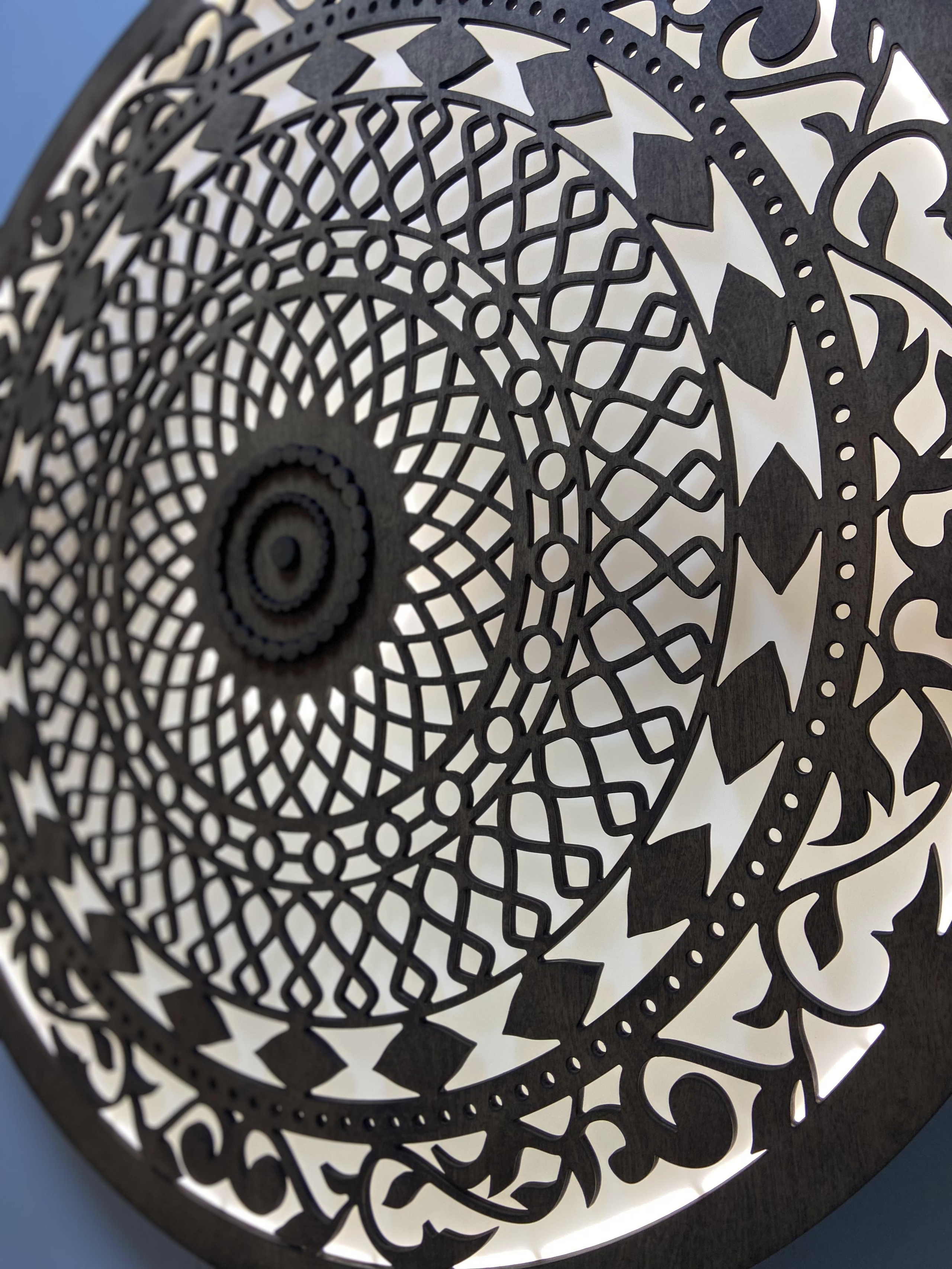 Настенный светильник мандала. Арт-объекты для стен. Авторские картины, панно, часы и портреты по фото