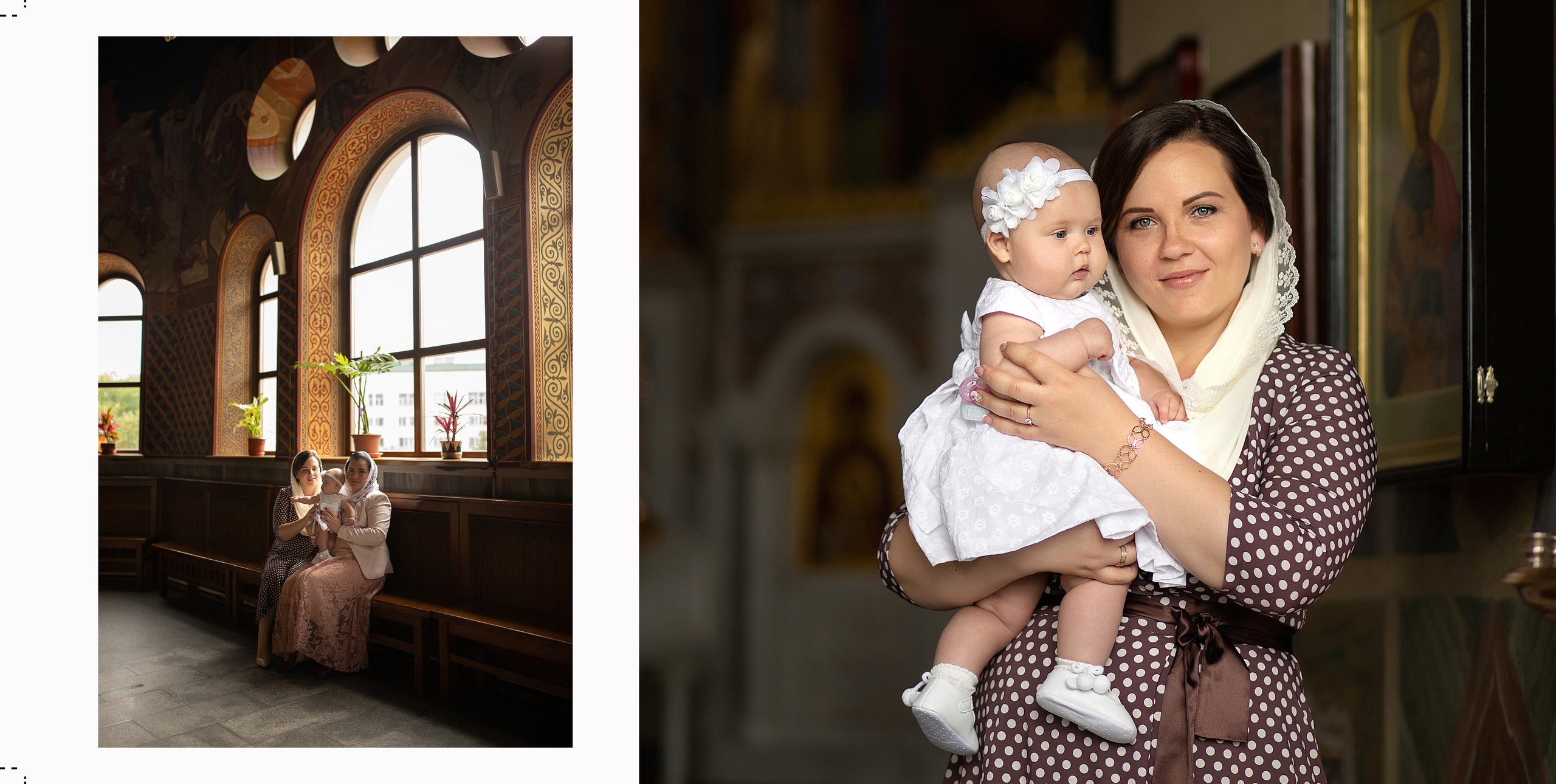 Фотокнига Крещение Елизаветы 08.08.2020. Детский и семейный фотограф в Москве Вера Орлова