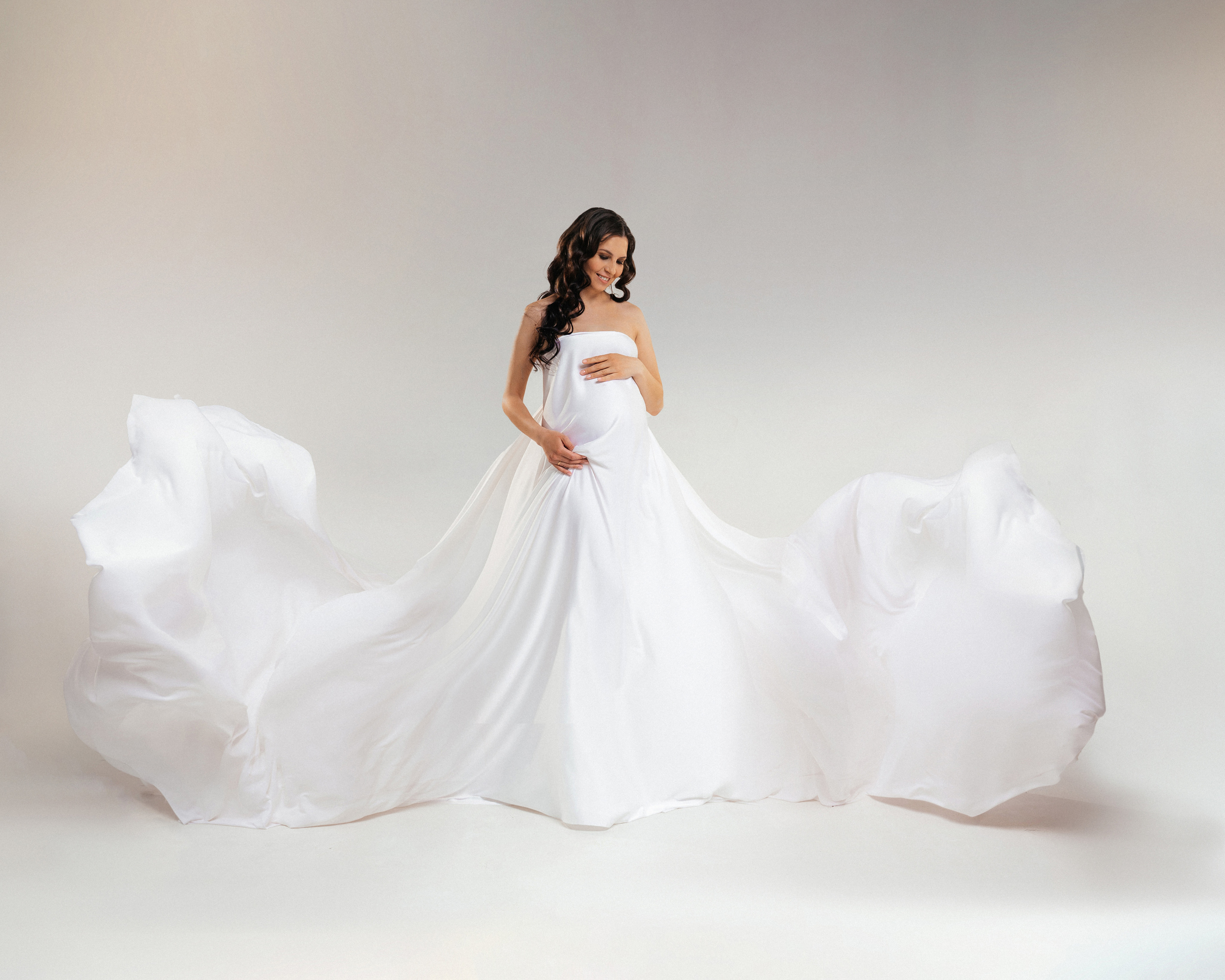 Крутые фотосессии беременности в ткани