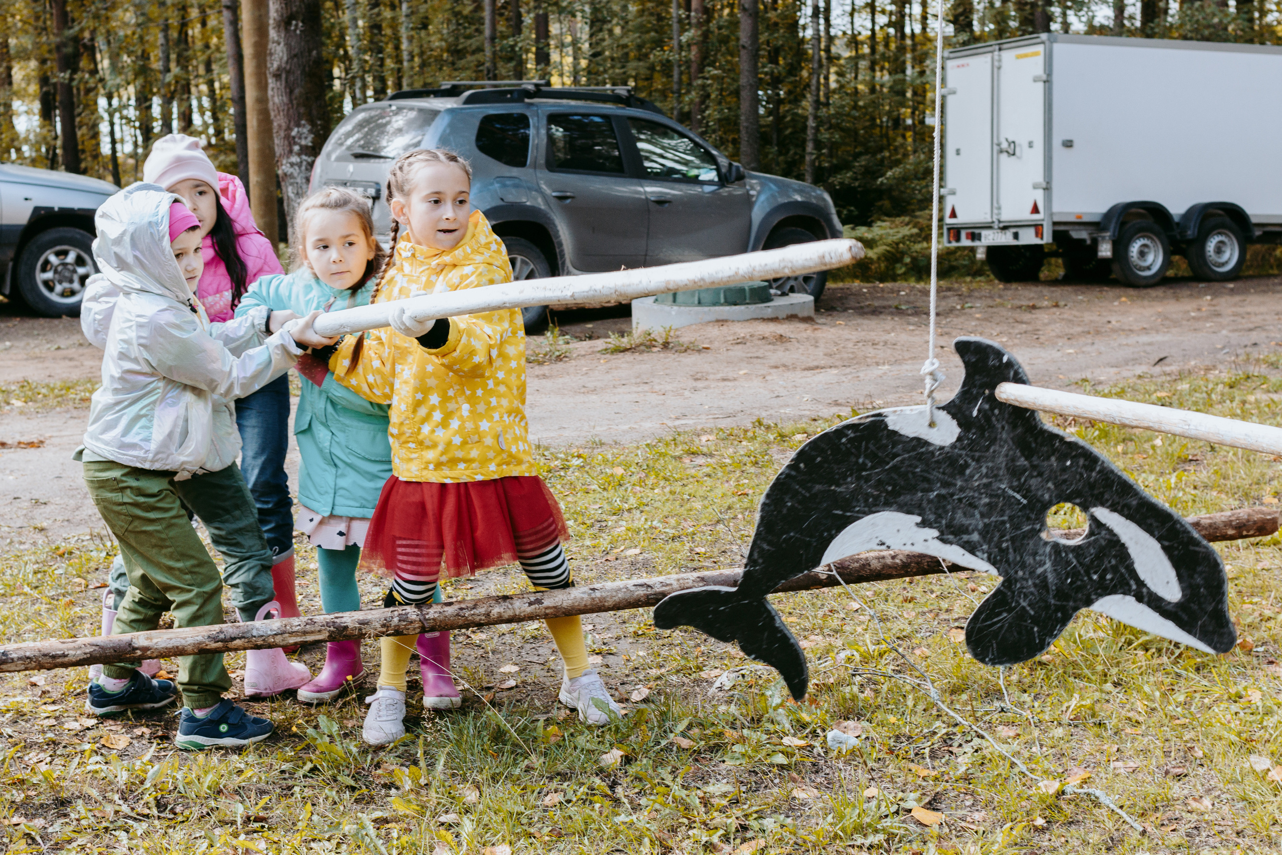 День рождения Сони в хаски-центре «Белый ветер». Семейный и свадебный фотограф в Петербурге Евгения и Николай Шевчук