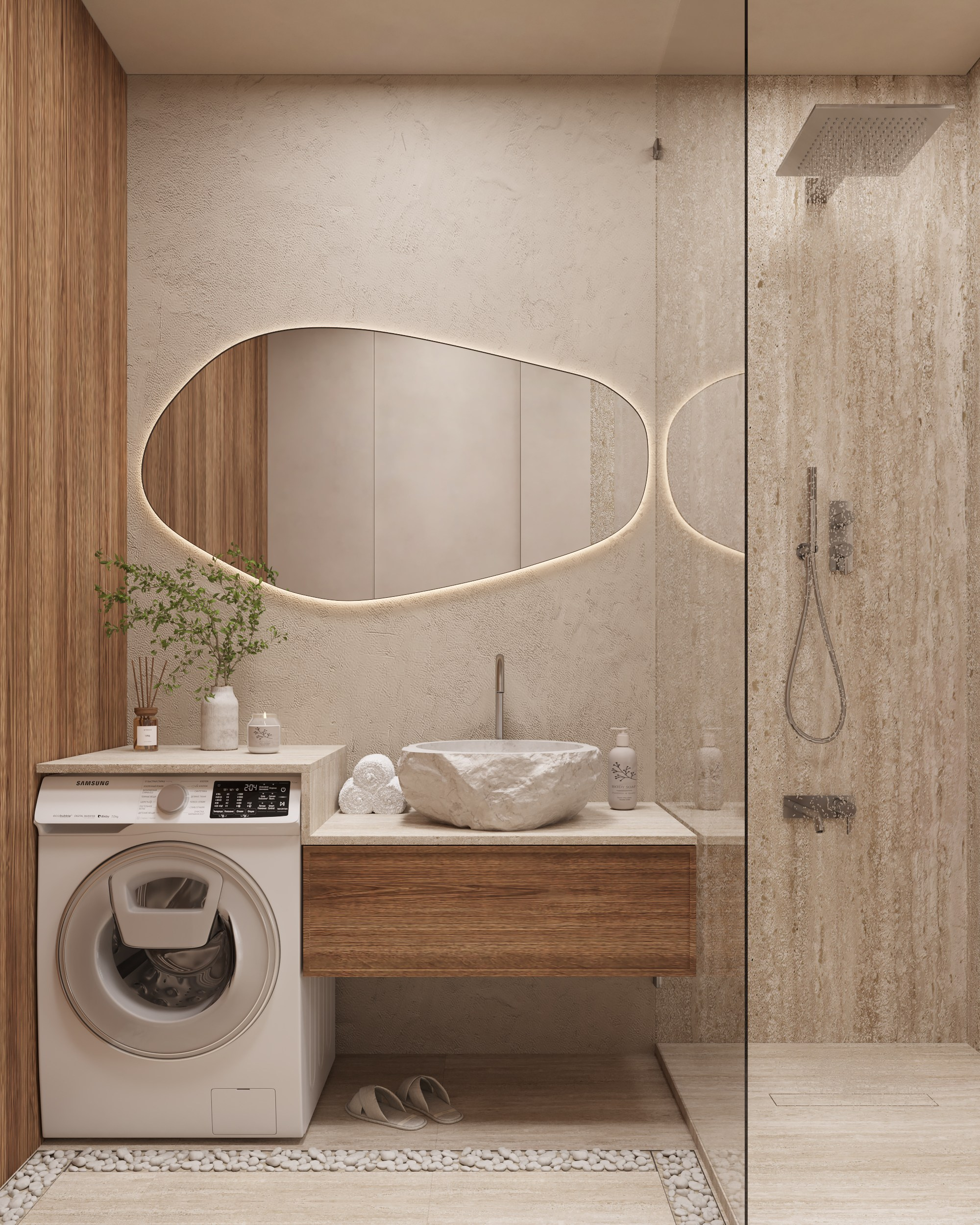 Woody Nature. Дизайн интерьера | 3D визуализация | Миланская Марина