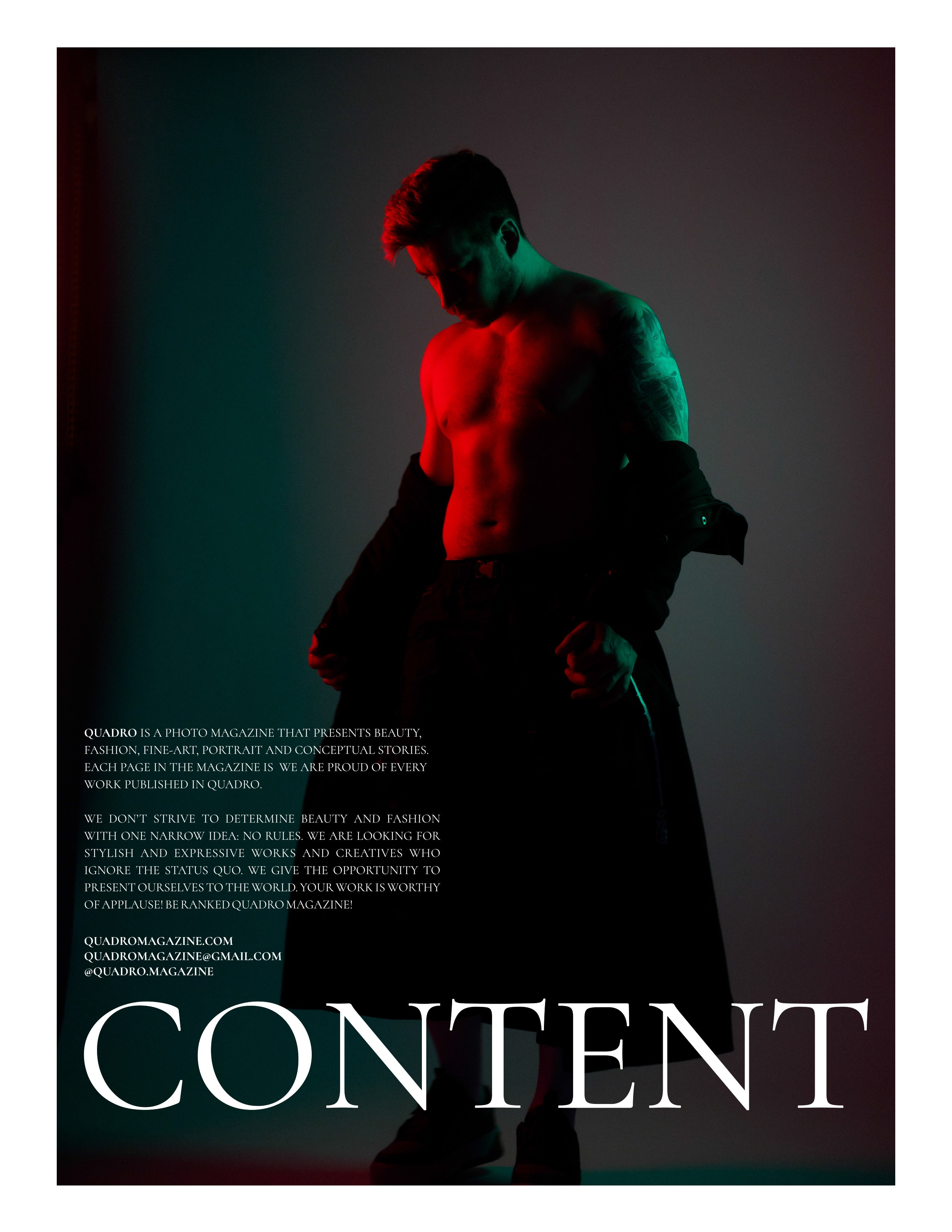 Публикация в журнале QUADRO Magazine (Милан, Италия). Фотограф в Тюмени Даша Михнова. Портреты, фотопроекты, фотодни