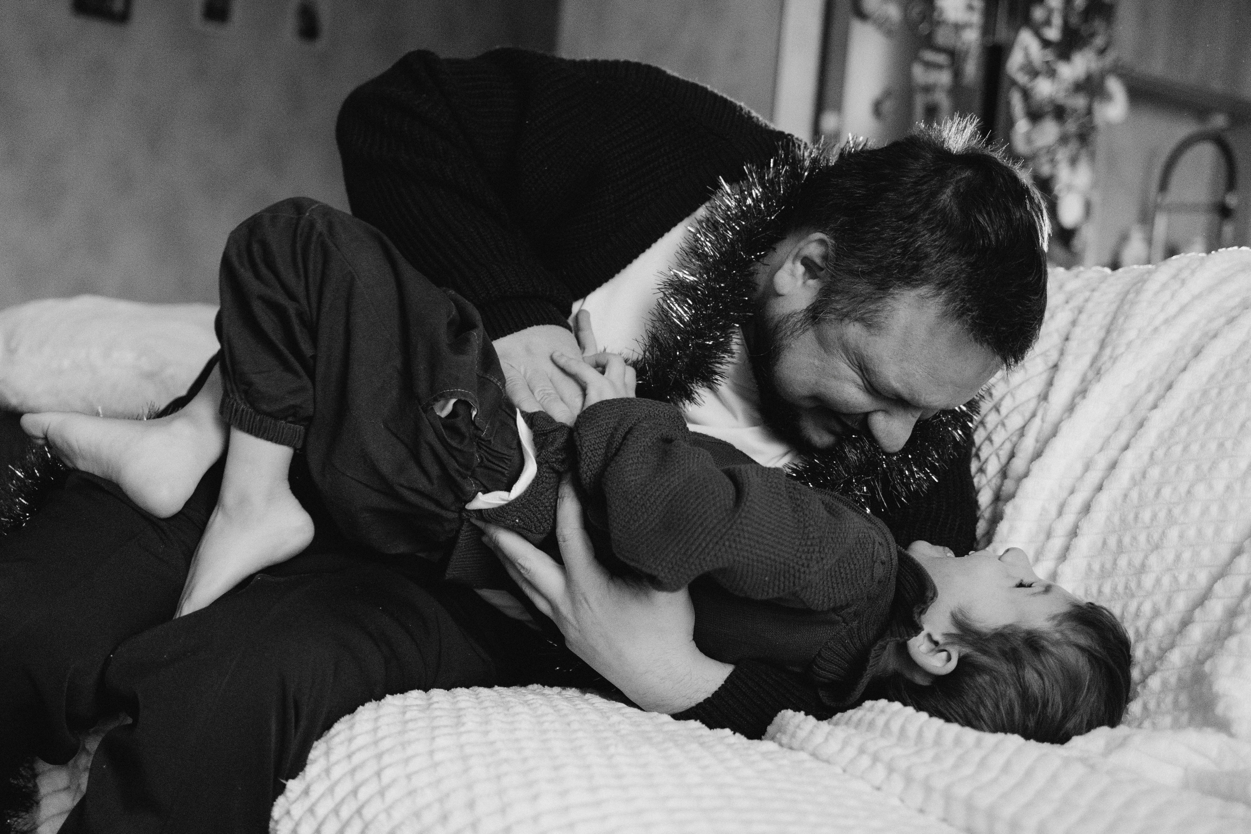 Новогодняя фотосессия с детьми и собакой — семейный фотограф