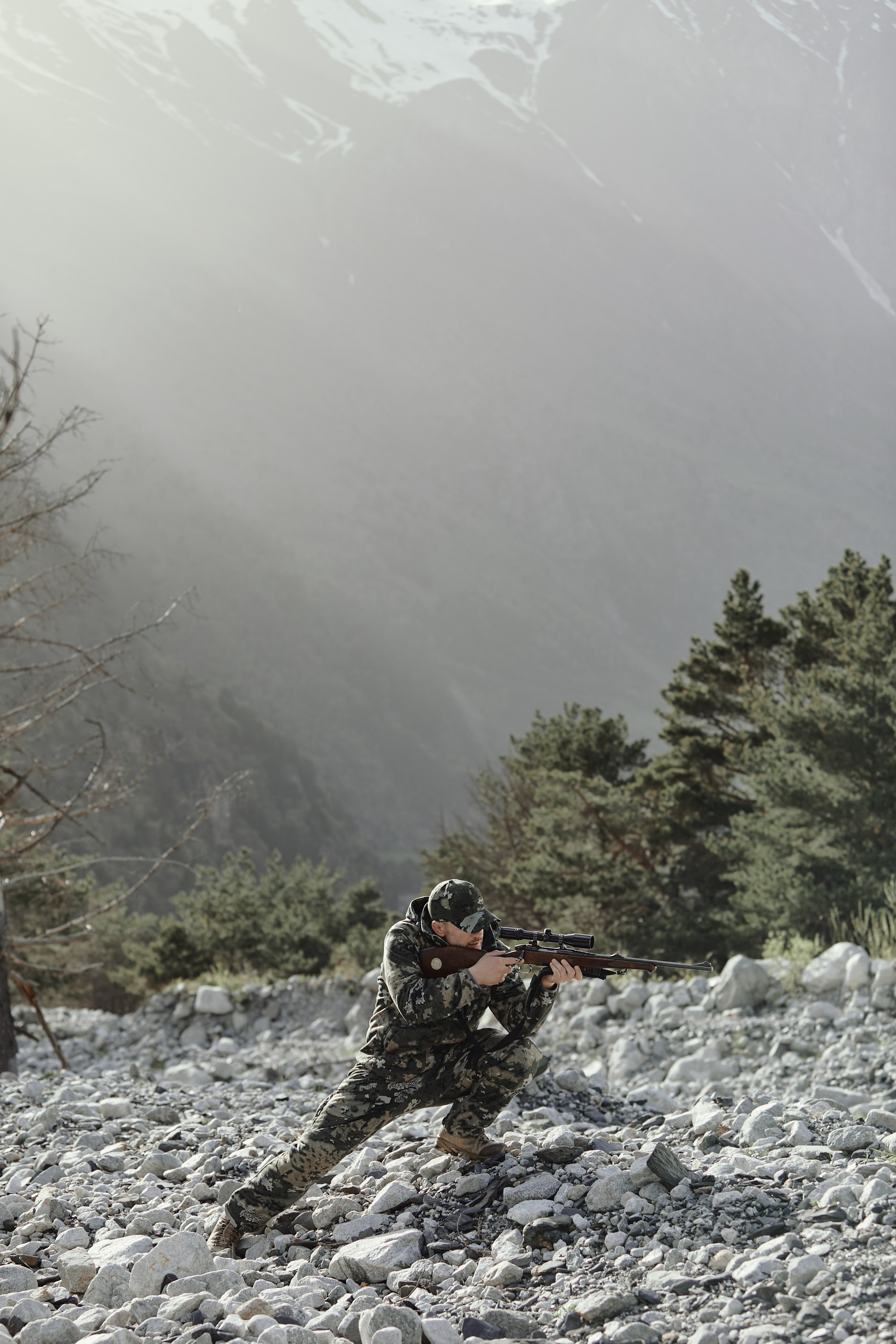 Съемка для бренда охотничьей одежды под ключ. Фотограф Продюсер в горах КБР / Москва Нальчик Горы