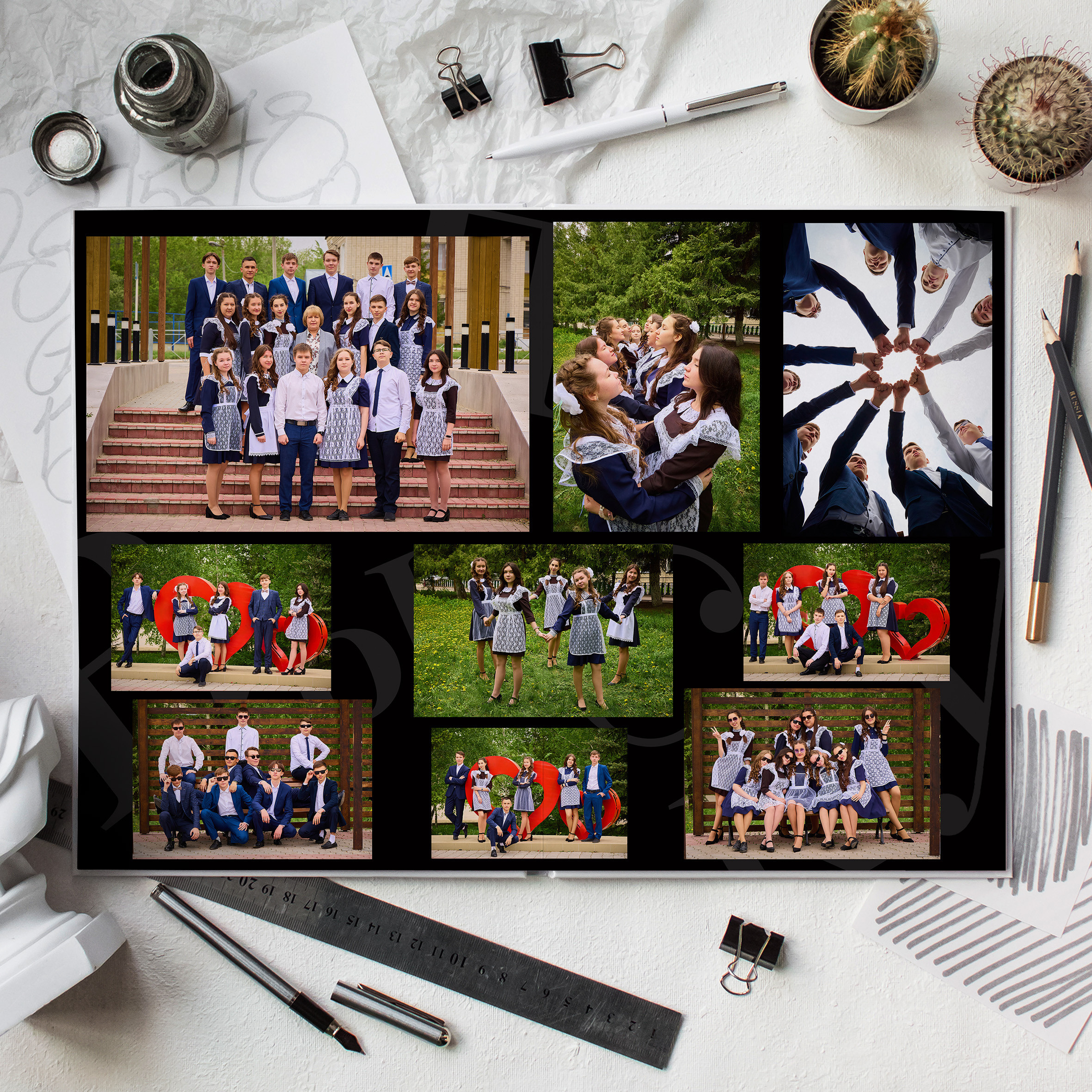 Выпускные школьные альбомы для учеников 9 и 11 классов. Школьный фотограф, выпускные альбомы