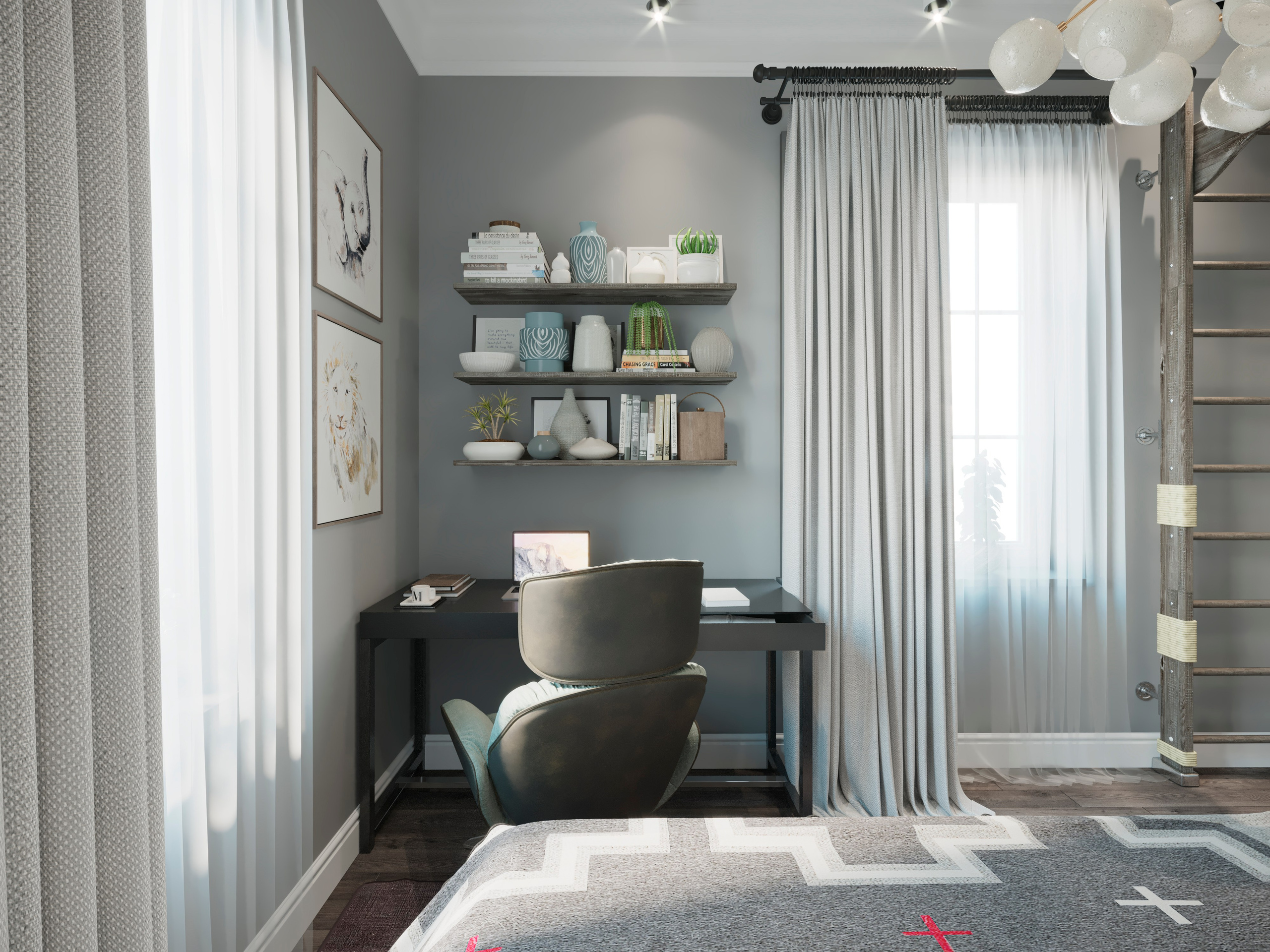 Private House Interior in Goryachy Klyuch — Full Design Project. 3D INTERIOR AND ARCHITECTURE VISUALIZATION