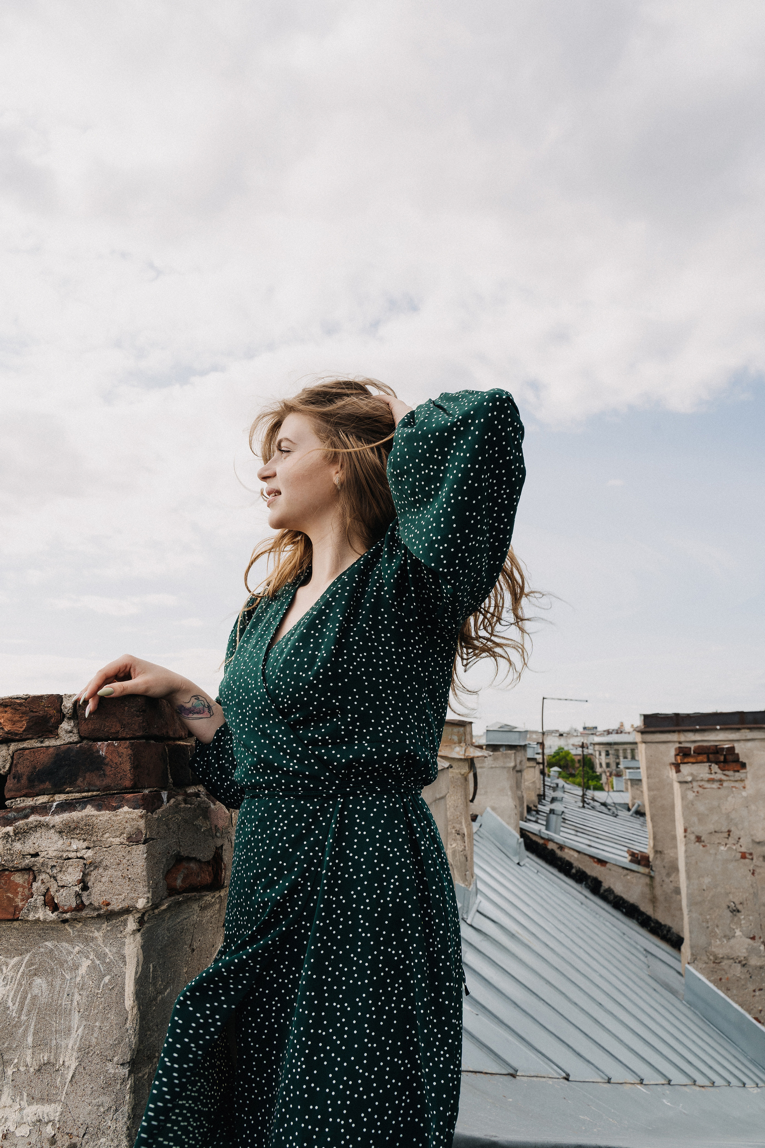 Ксения на Питерских крышах. Фотограф в Мурманске, Североморске и Санкт-Петербурге Валерия Козлова