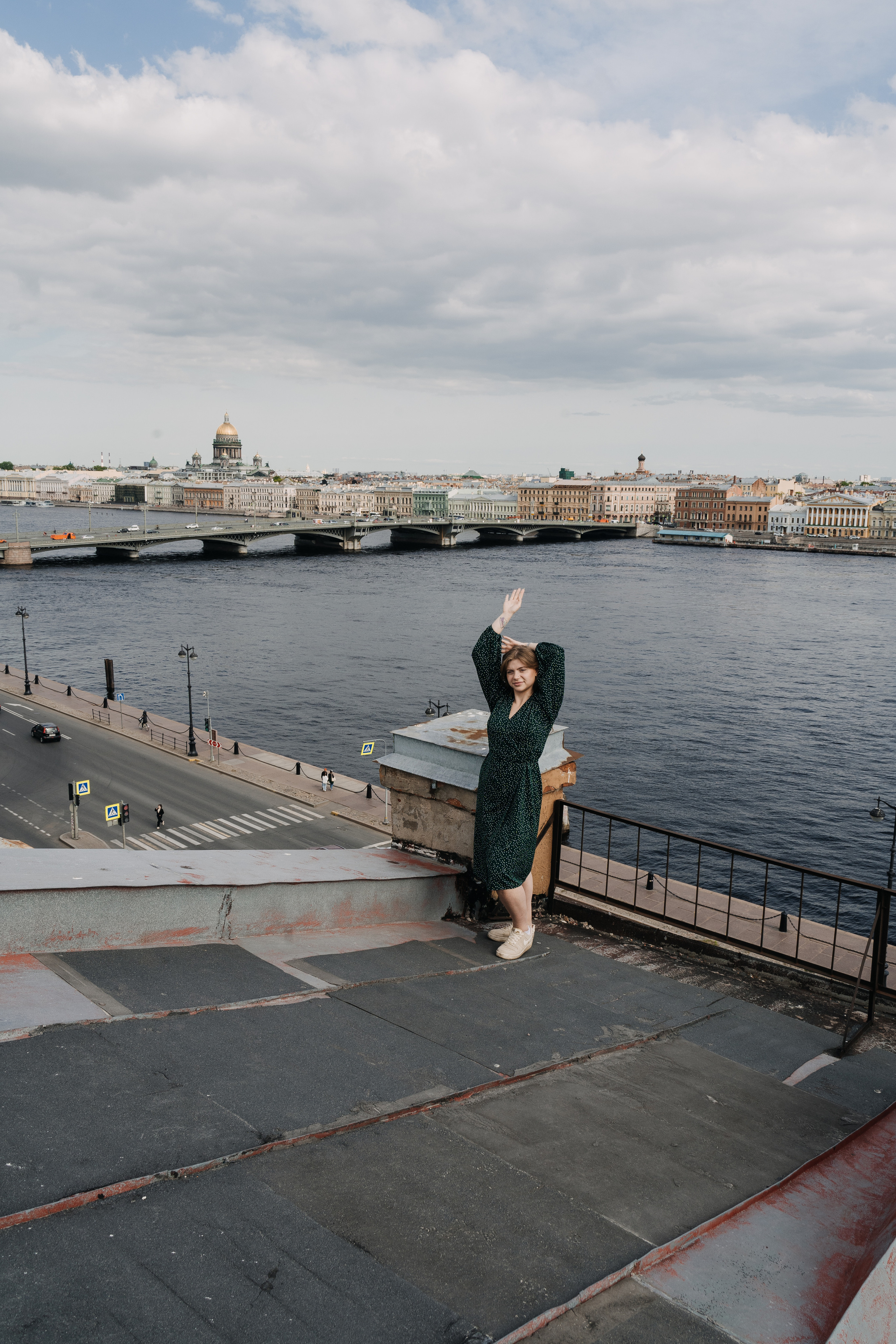 Ксения на Питерских крышах. Фотограф в Мурманске, Североморске и Санкт-Петербурге Валерия Козлова