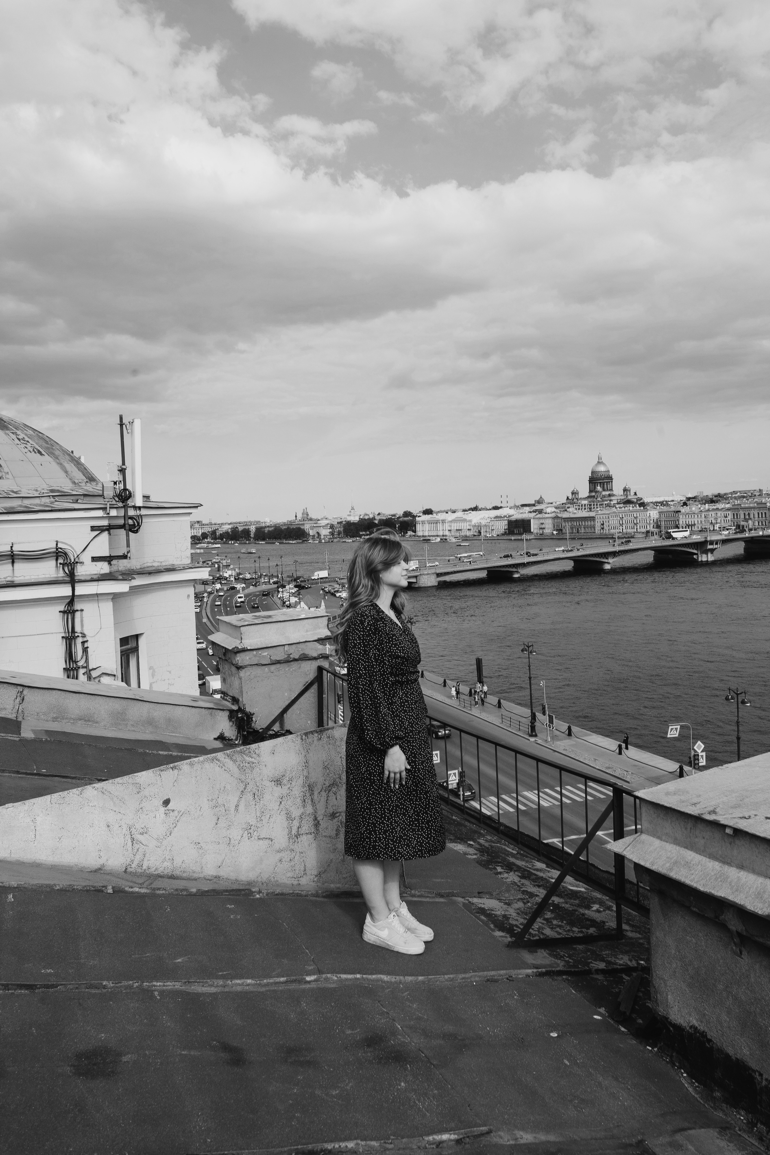 Ксения на Питерских крышах. Фотограф в Мурманске, Североморске и Санкт-Петербурге Валерия Козлова