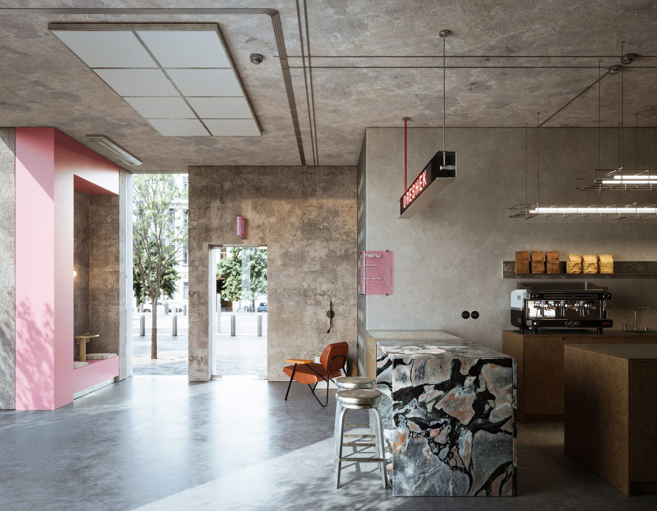 Дизайн-проект интерьера кафе Oreshek cafe