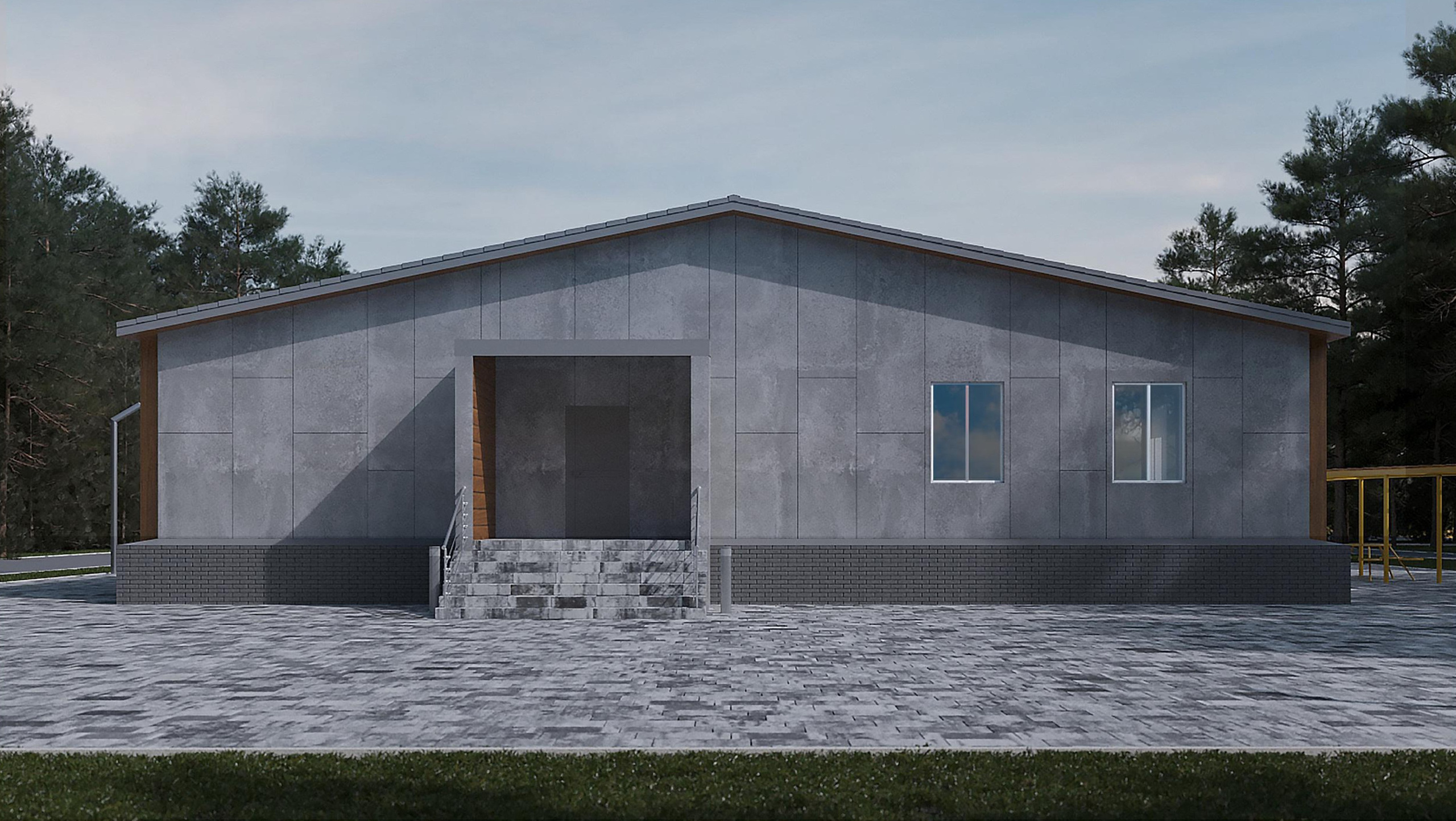 Дом Детского Творчества, пос. Пурпе. Дизайн интерьера и экстерьера в Санкт-Петербурге Яна Емельянова