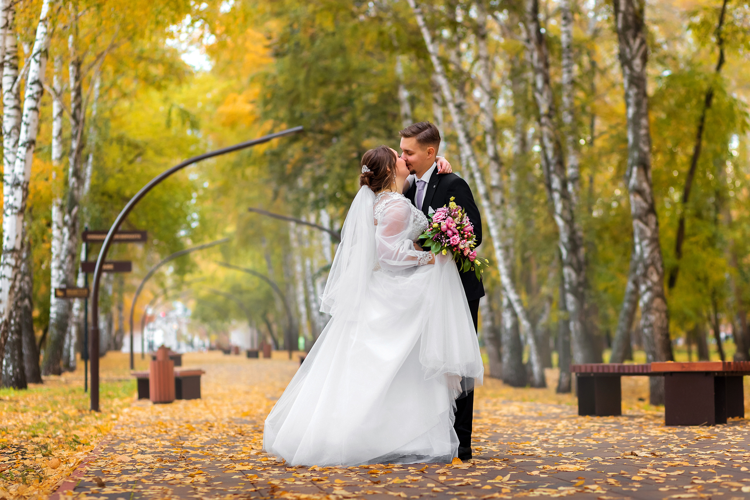 Красивая осенняя прогулка Ирины и Владимира. Фотограф в Самарской области Елизавета Чагеева