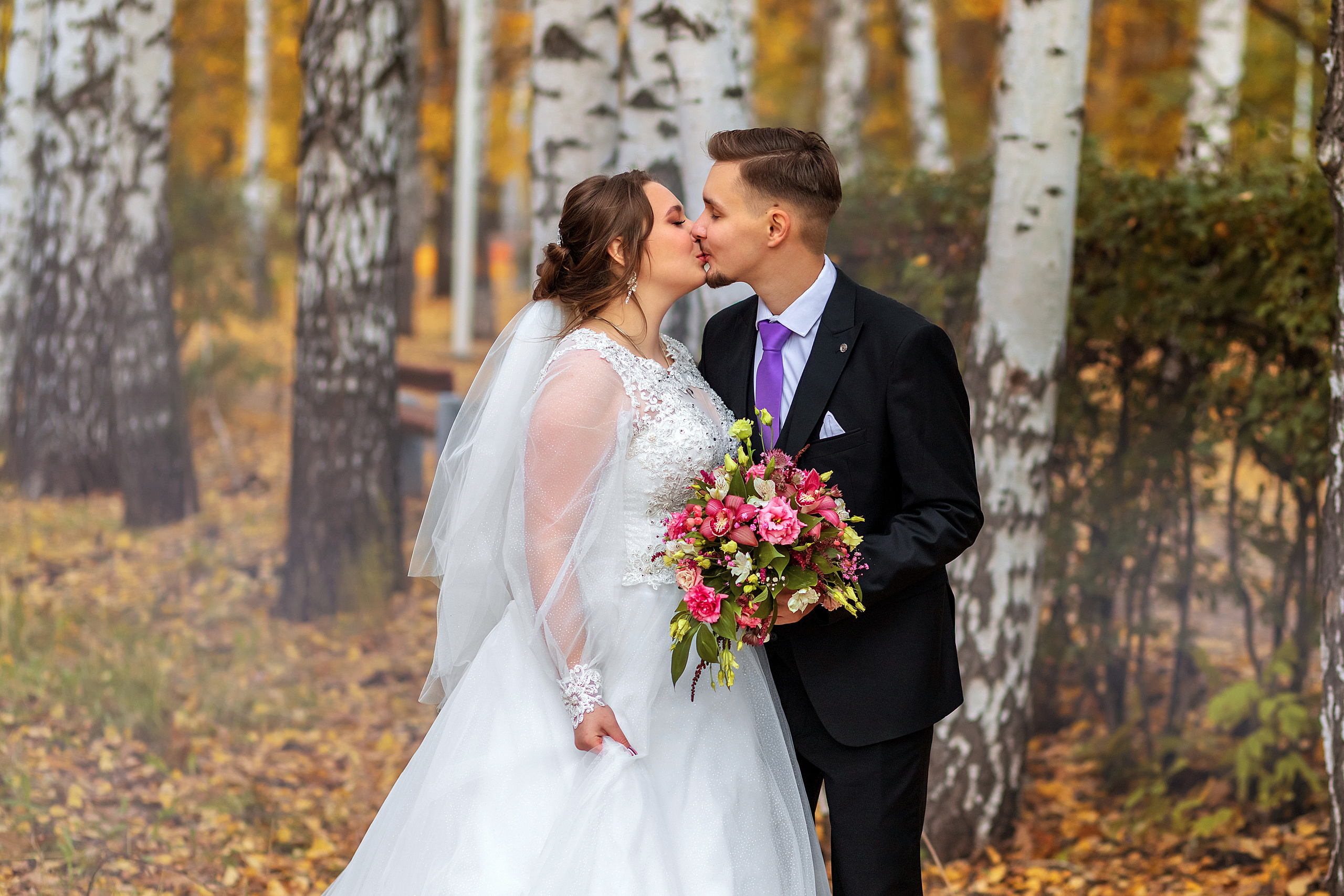 Красивая осенняя прогулка Ирины и Владимира. Фотограф в Самарской области Елизавета Чагеева