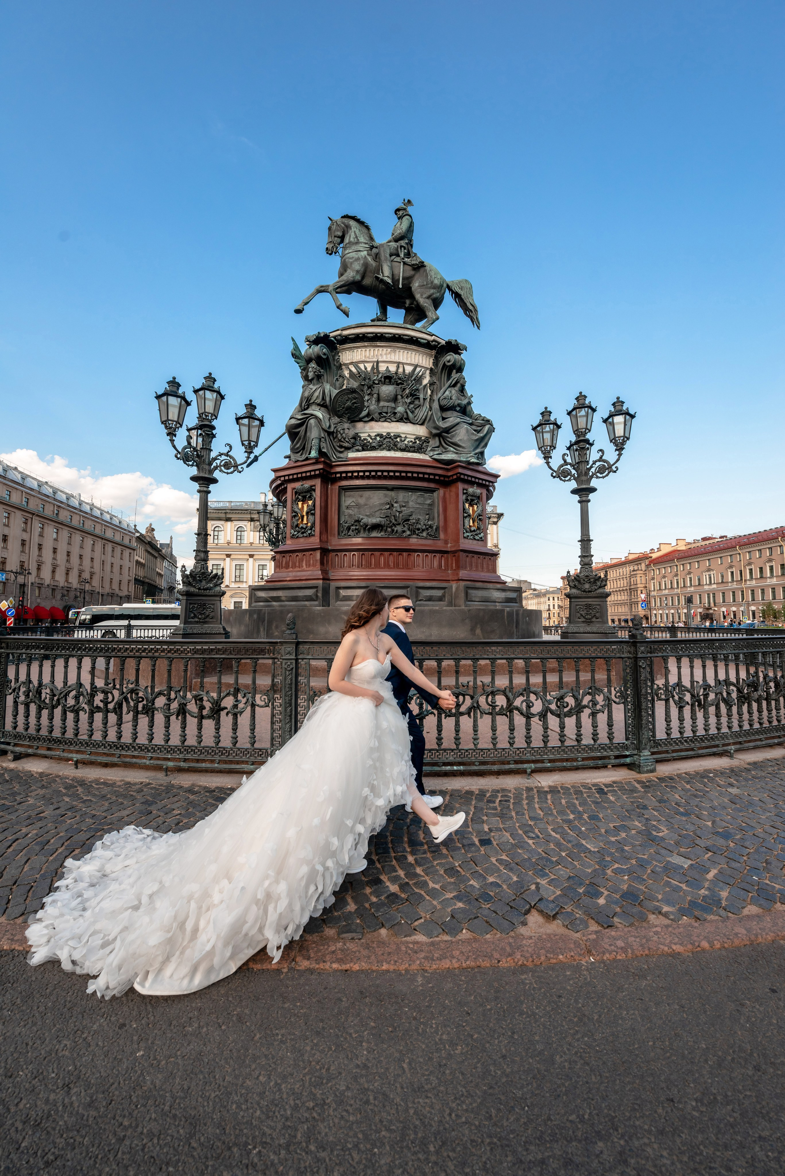 Зажигательная и динамичная свадебная фотосессия Анастасии и Максима. Портретный, семейный и свадебный фотограф в Санкт-Петербурге и в Пушкине Ширяев Денис