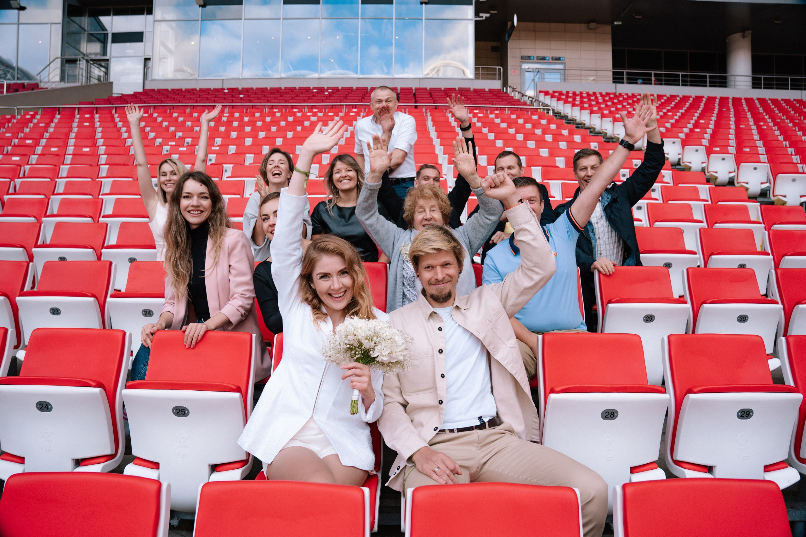 Свадебная фотосессия на стадионе Спартак Тушино