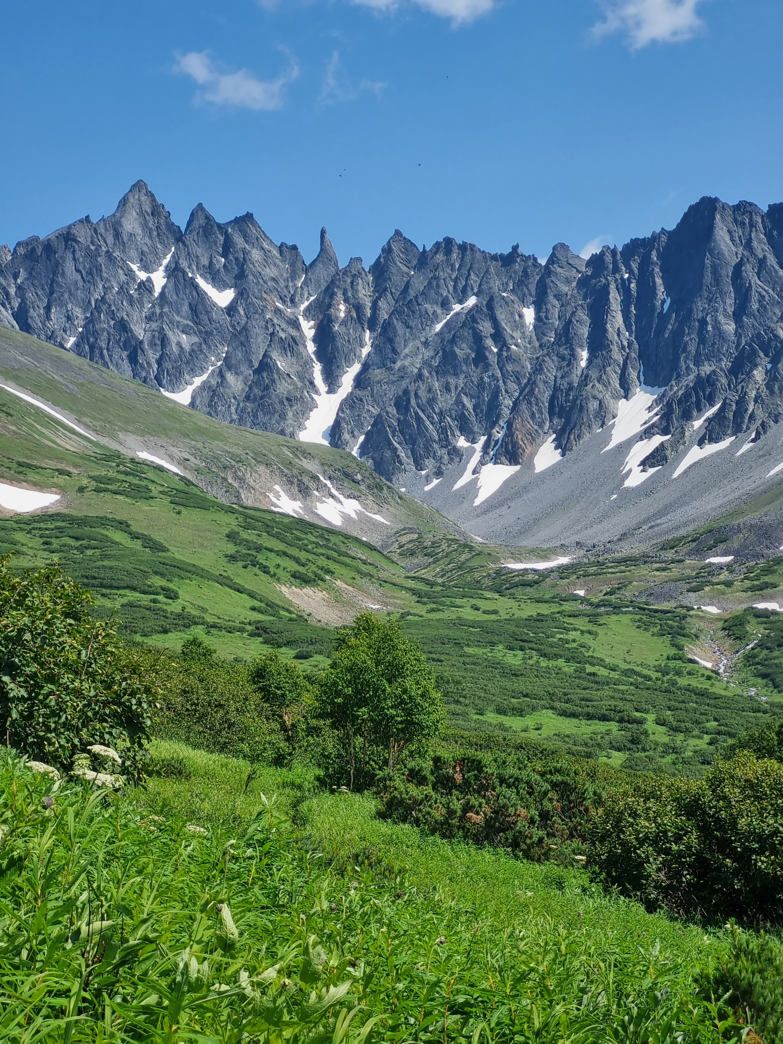 Горный хребет Ганальские Востряки. Экскурсионные туры по Камчатке