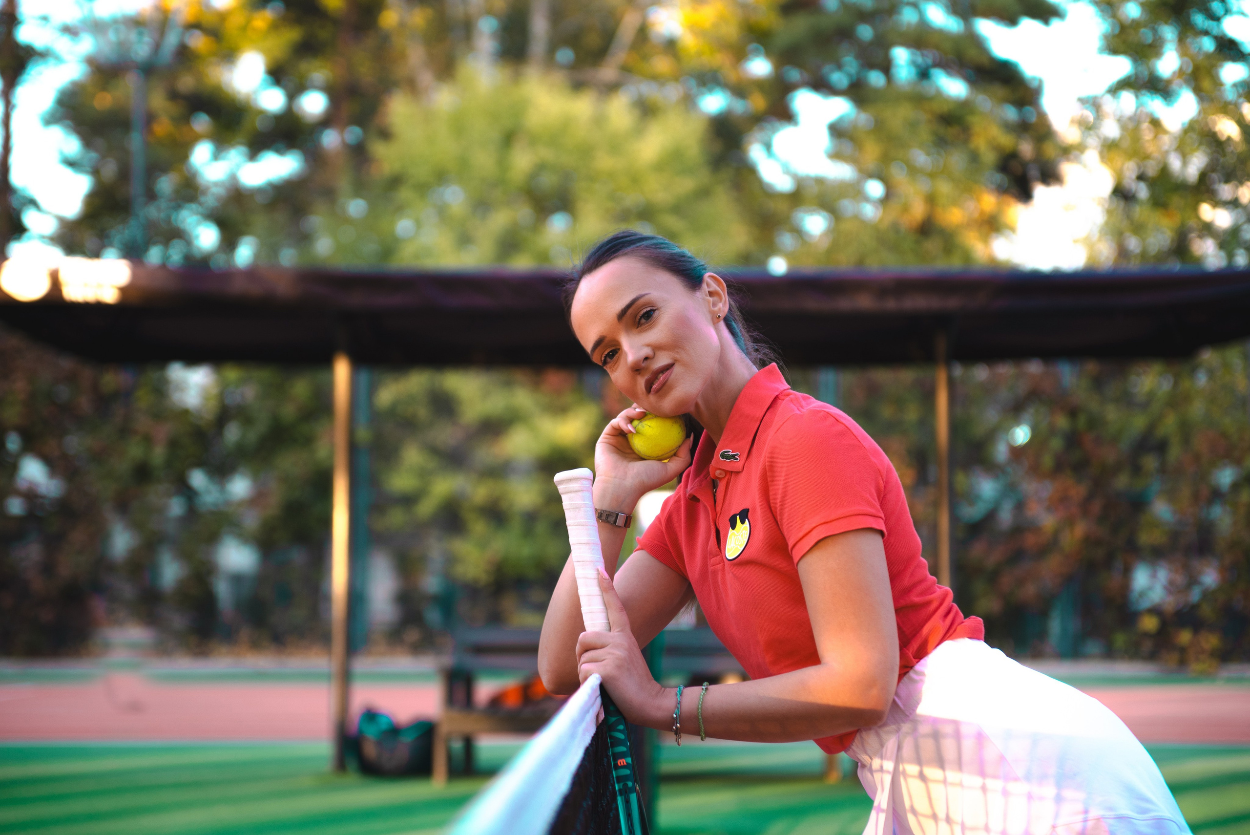 На теннисном корте. Модель Олеся. Фотограф в Хабаровске