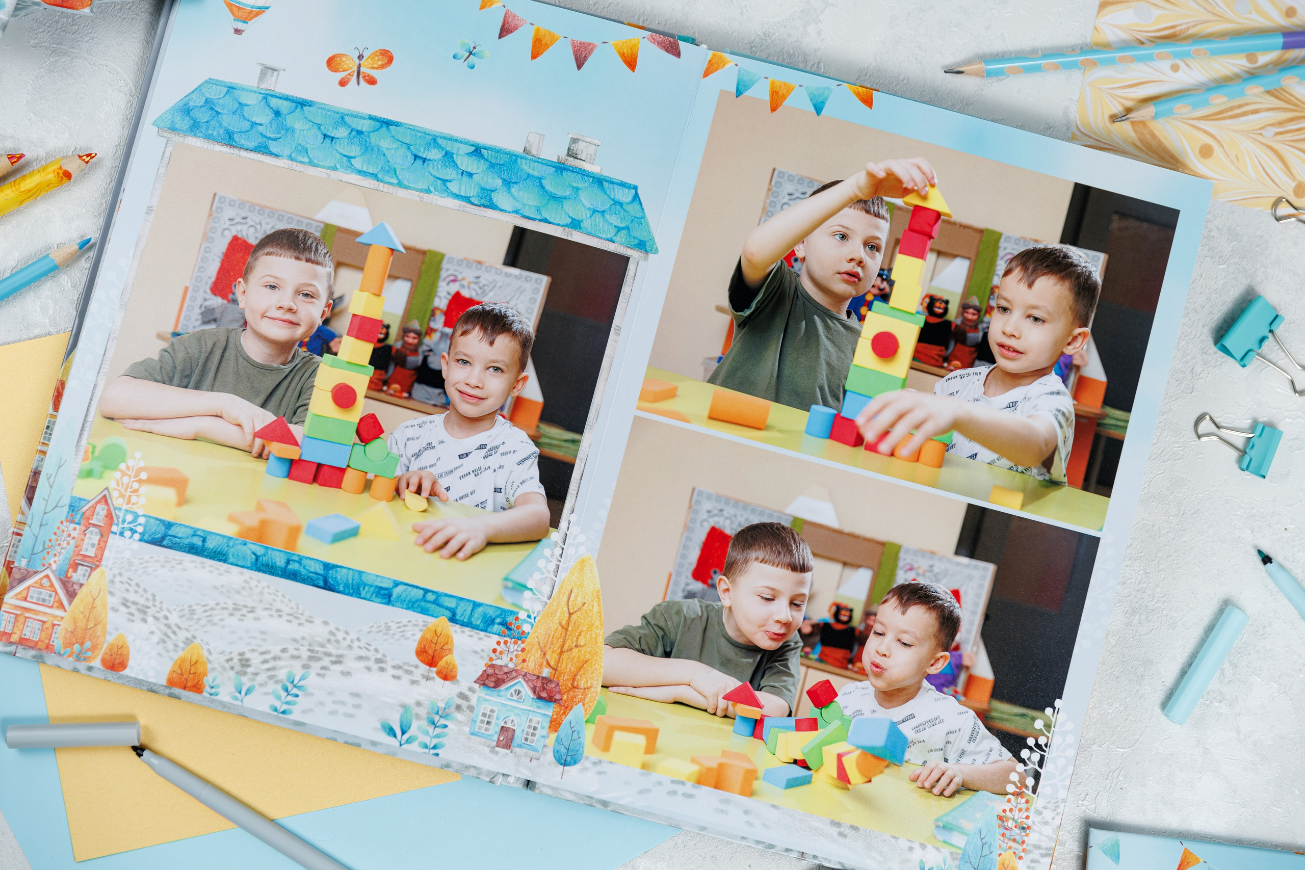 Выпускные альбомы в детский сад. Семейный и детский фотограф Комина Елена, Власиха, Одинцово