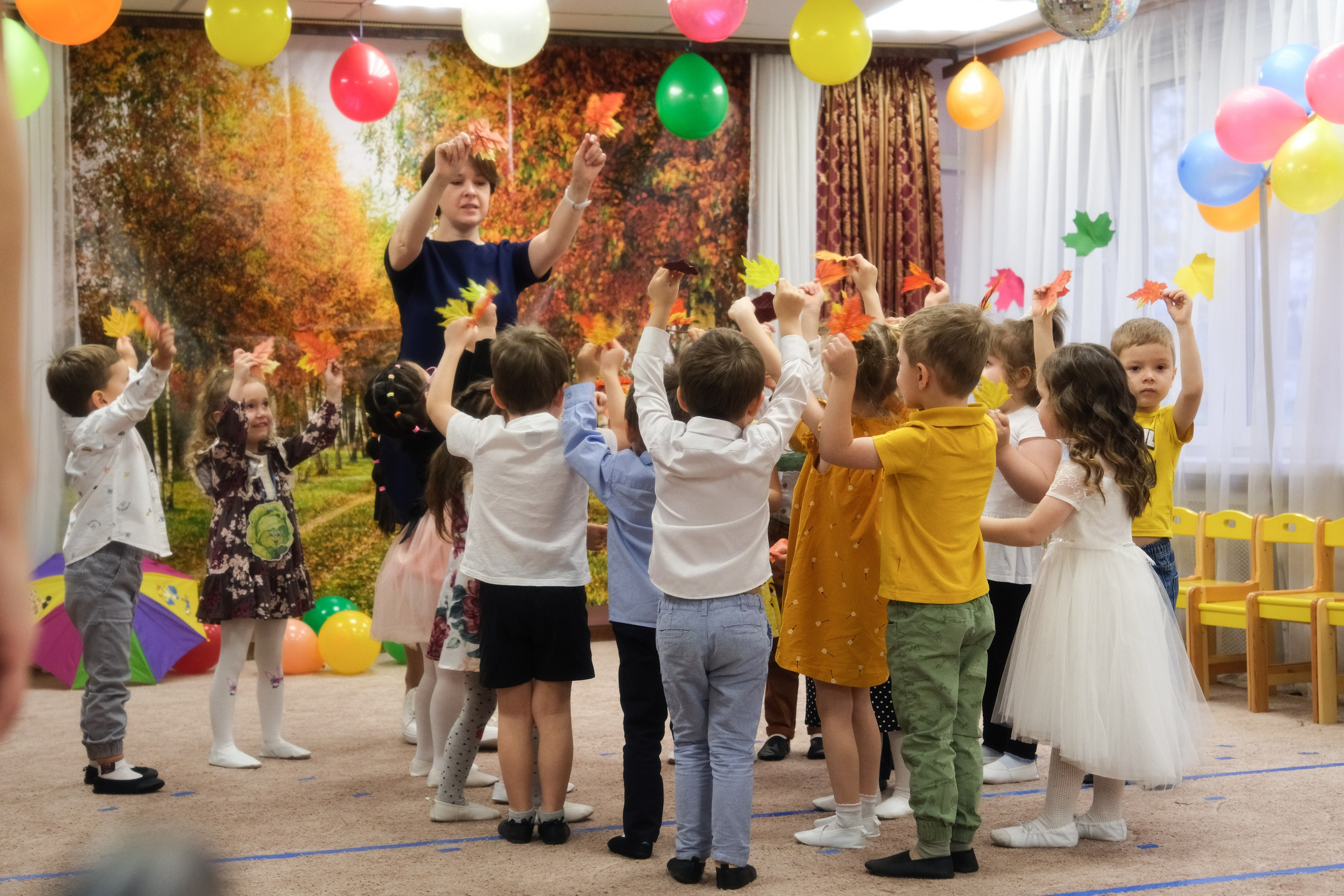 Праздник осени в детском саду. Семейный фотограф в Москве Кондрашова Ирина