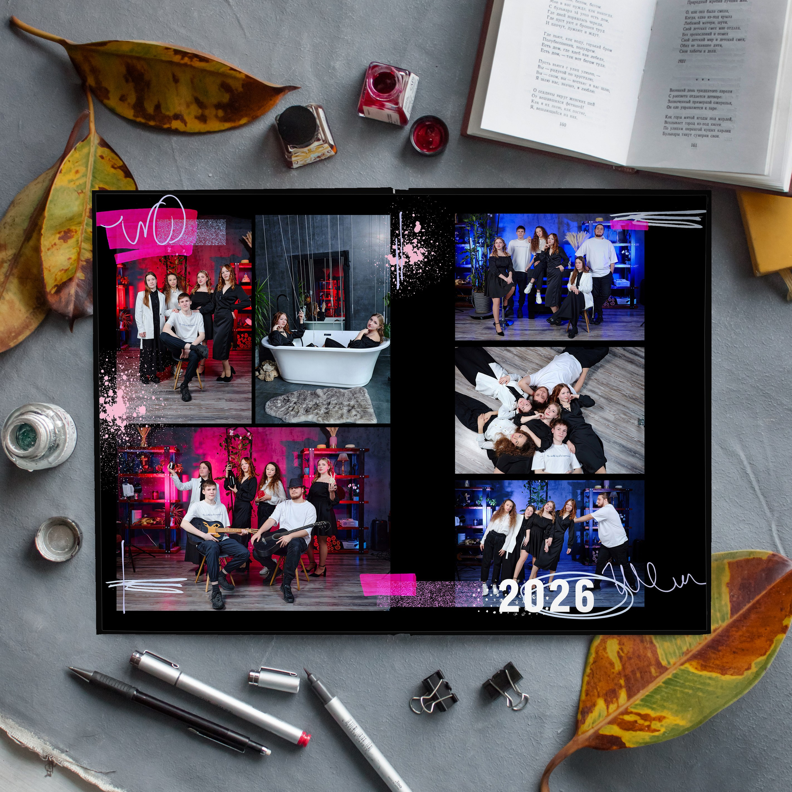 3 разворота. Фотограф Выпускные альбомы Таганрог Сергей Коробченко