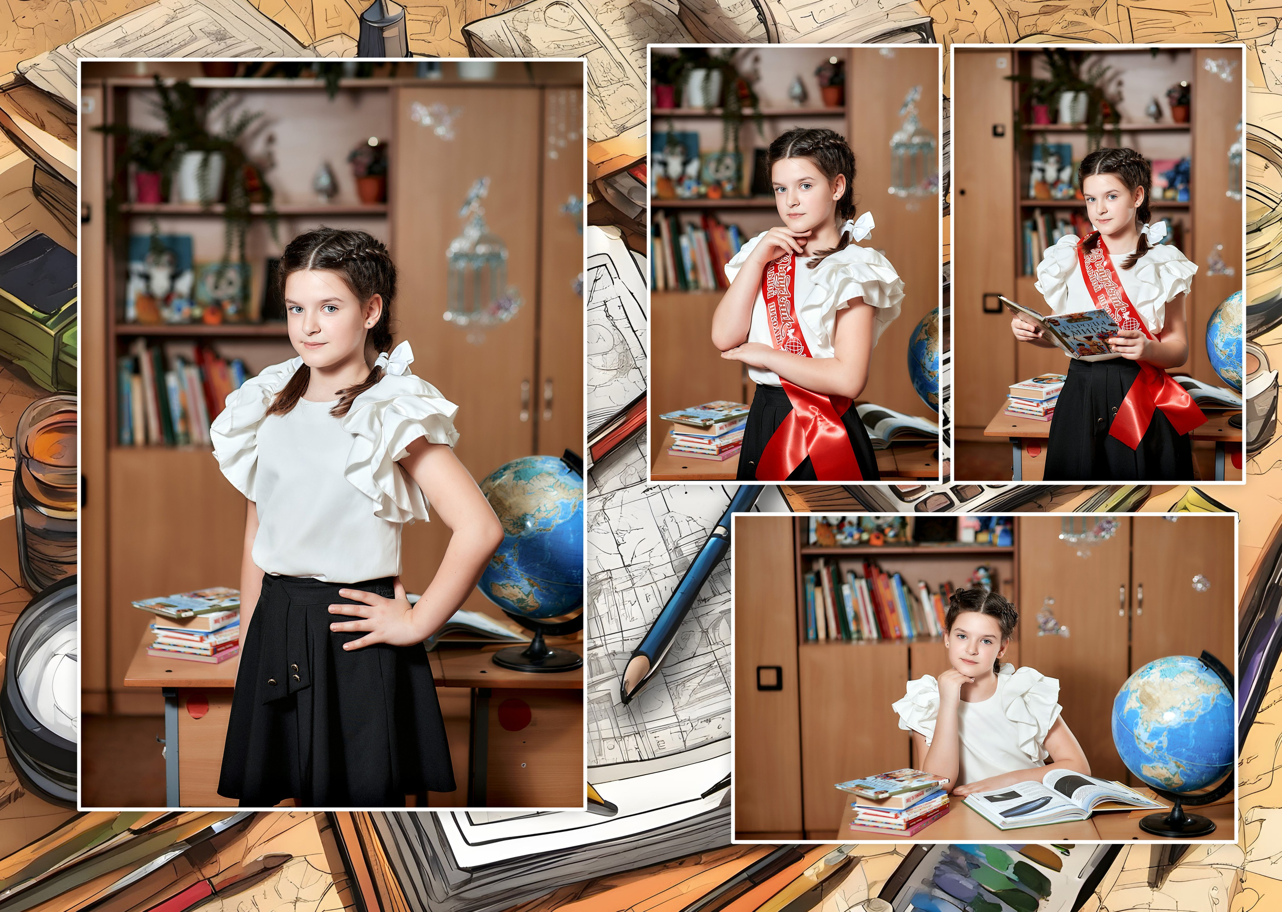 Выпускные альбомы — 4 класс. Фотограф Пустошка и Псковская область (Себеж, Великие Луки, Опочка и др.)