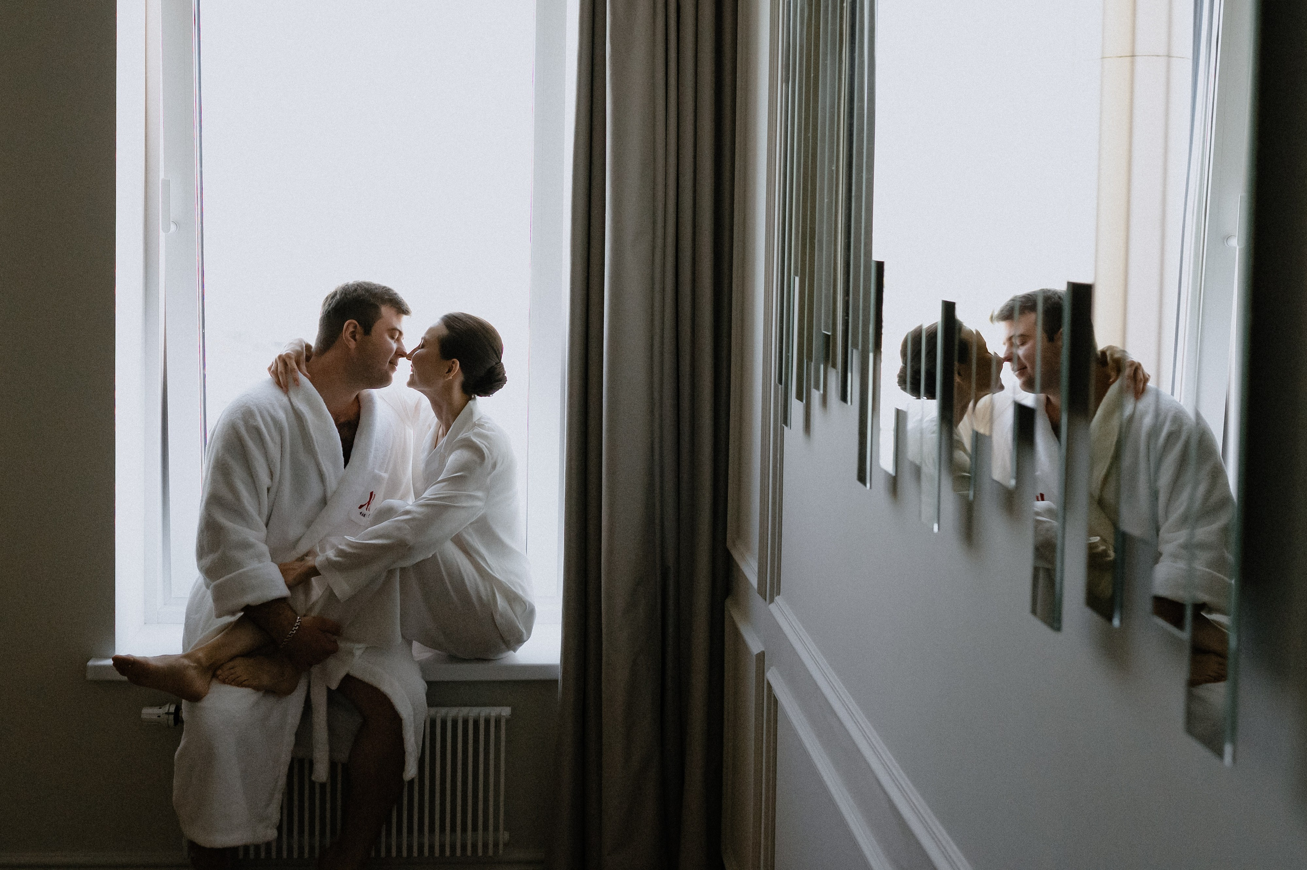 Свадебное утро и фотосессия в отеле Marriott Imperial Plaza. Свадебный фотограф Москва — Сергей и Татьяна