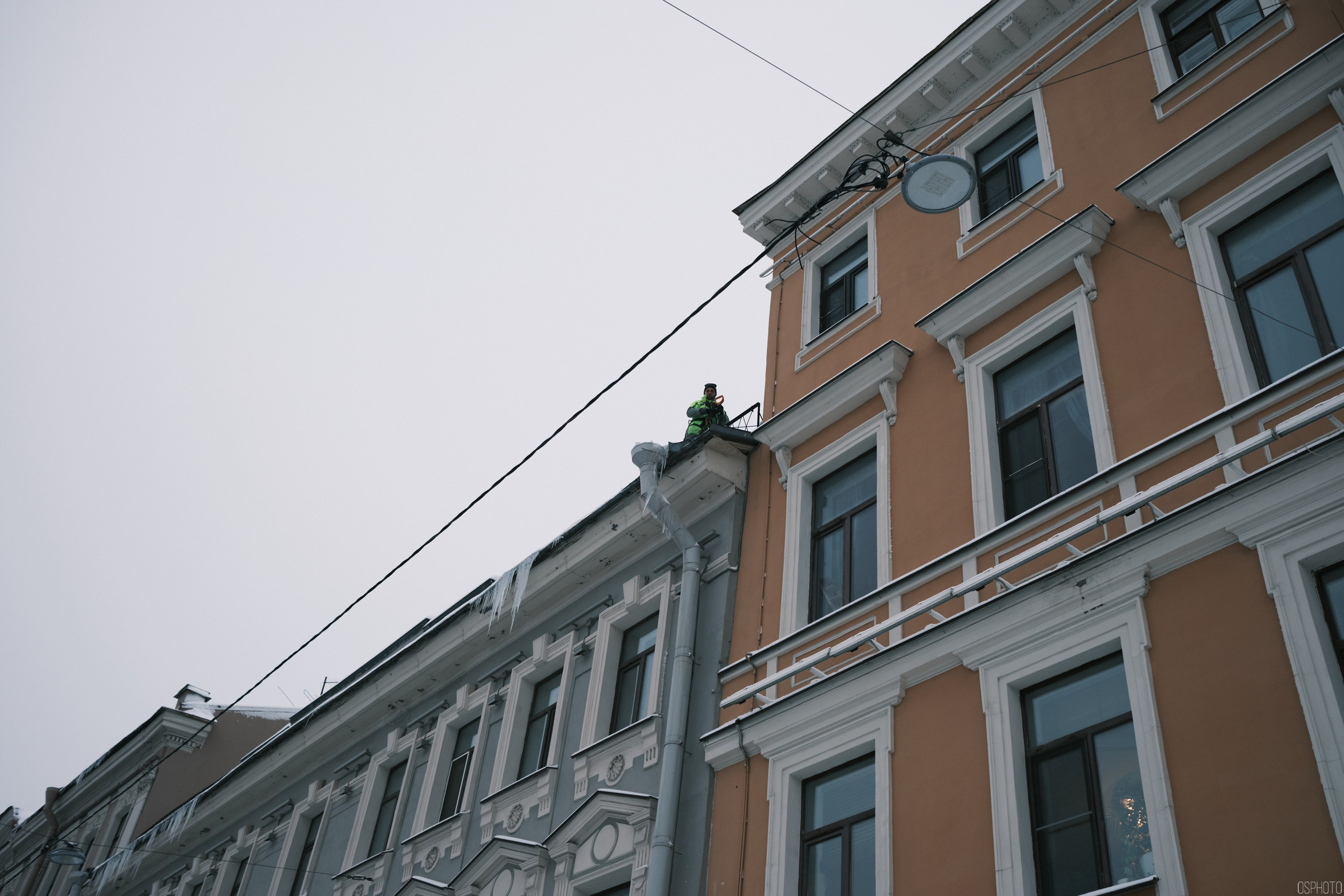 Снег и туман в Санкт-Петербурге. Фотографъ Сергѣевъ. Поймать мгновеніе