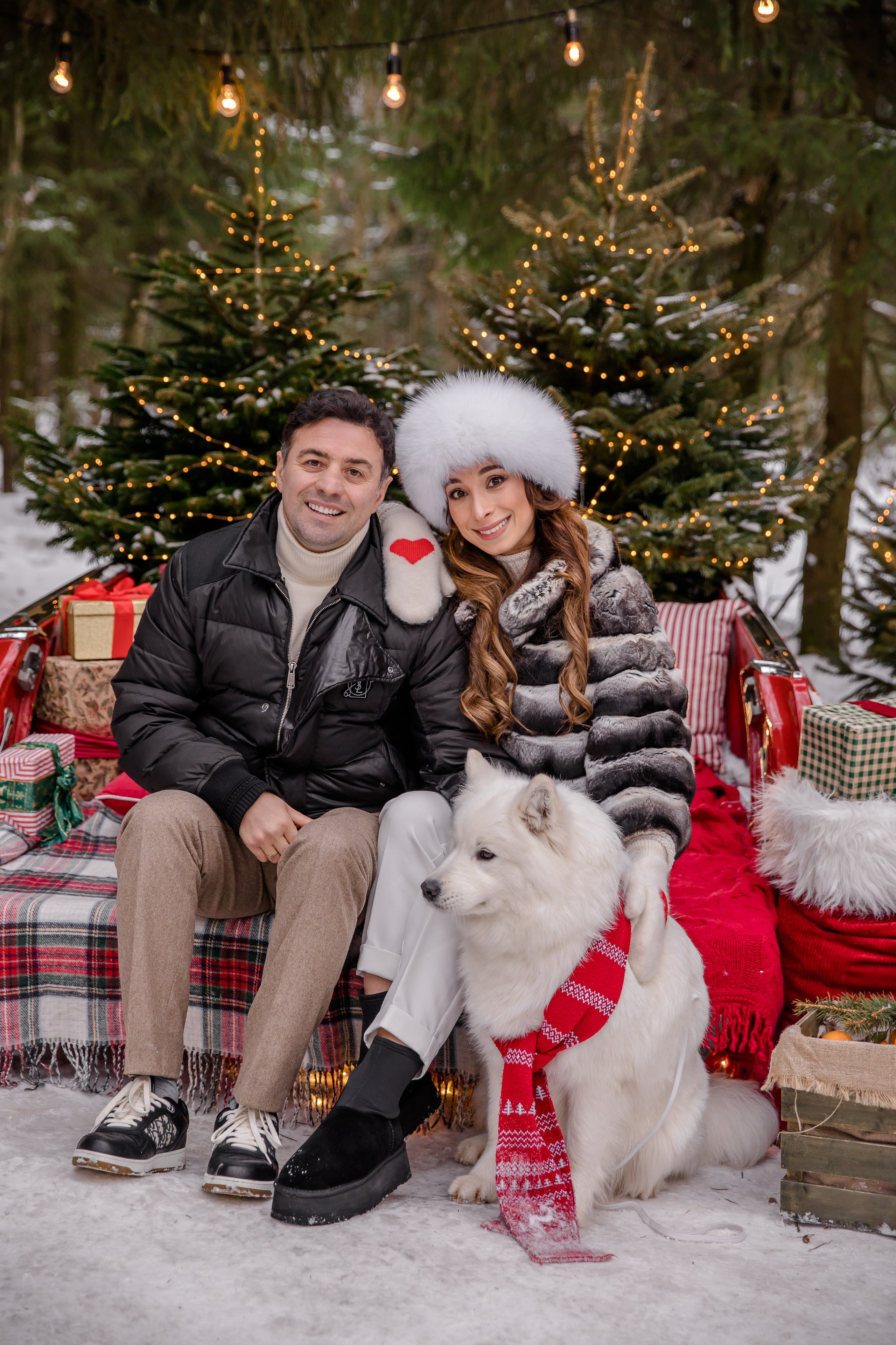 Новогодние фотосессии — уличные локации. Семейный и детский фотограф в Москве Вера Ускова