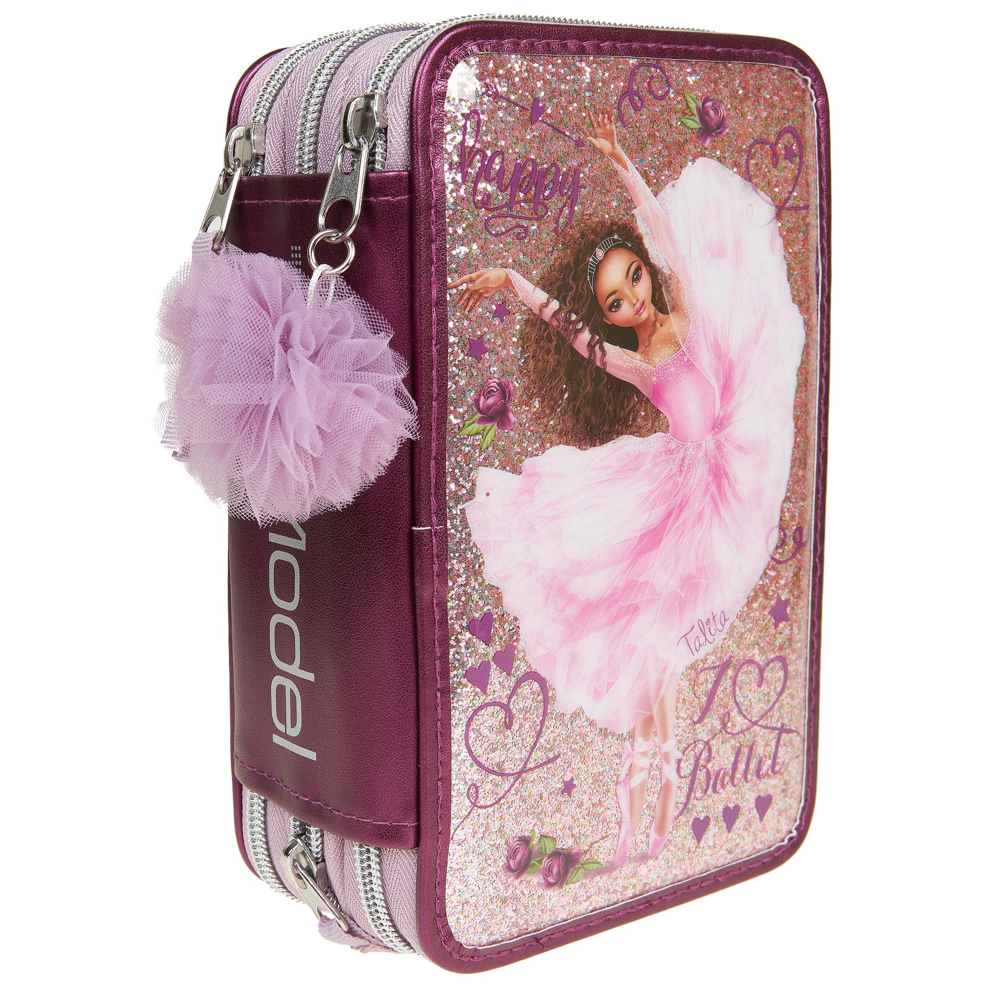 Пенал розовый детский с балериной