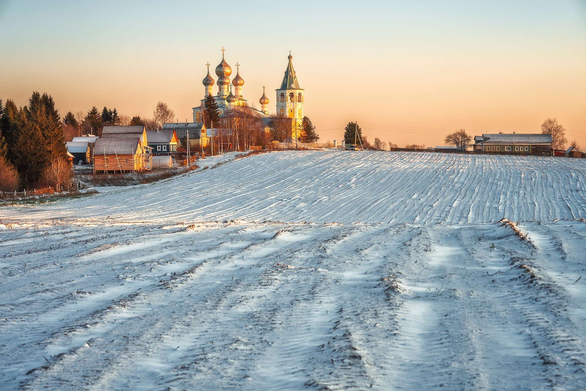 Предзимье в Матигорах. Аэросъемка в Архангельске, Александр Ермолин