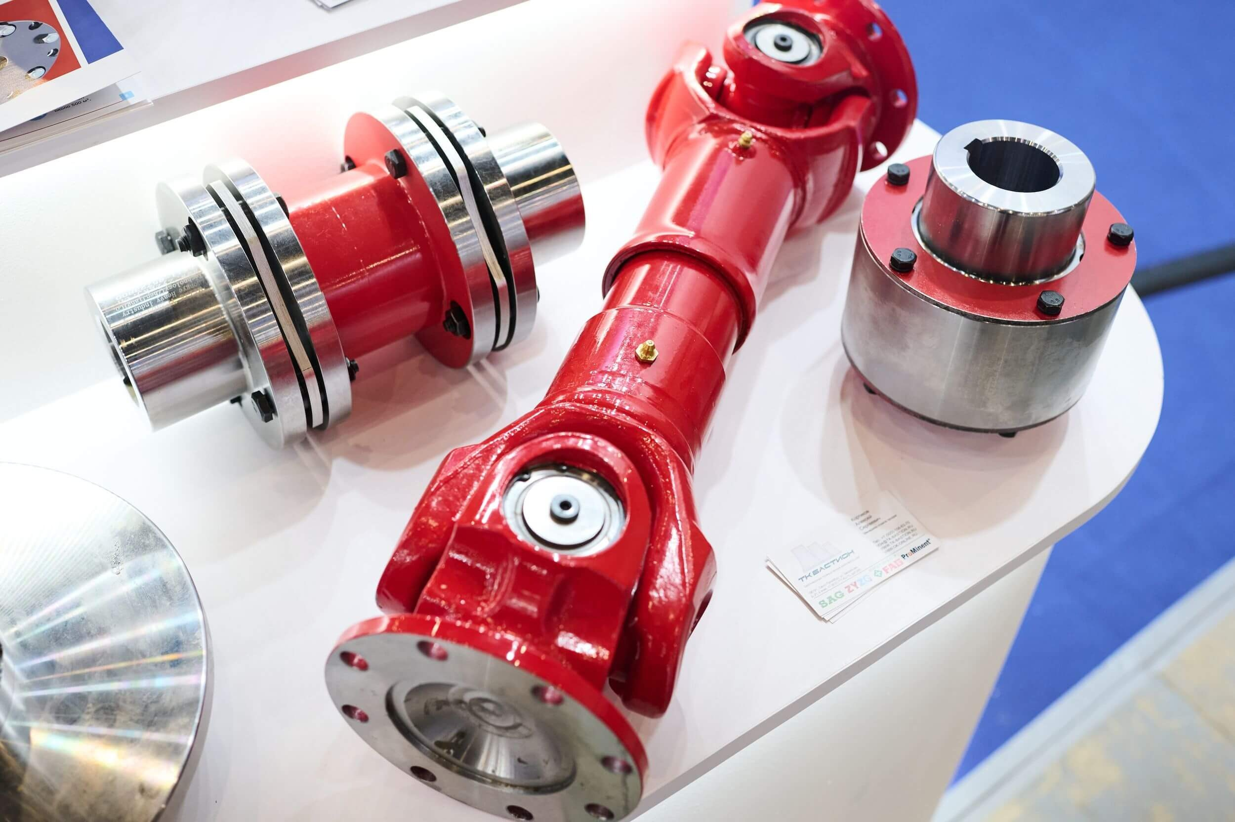 Стенд компании TK Bastion — крупные детали продукции крупным планом.