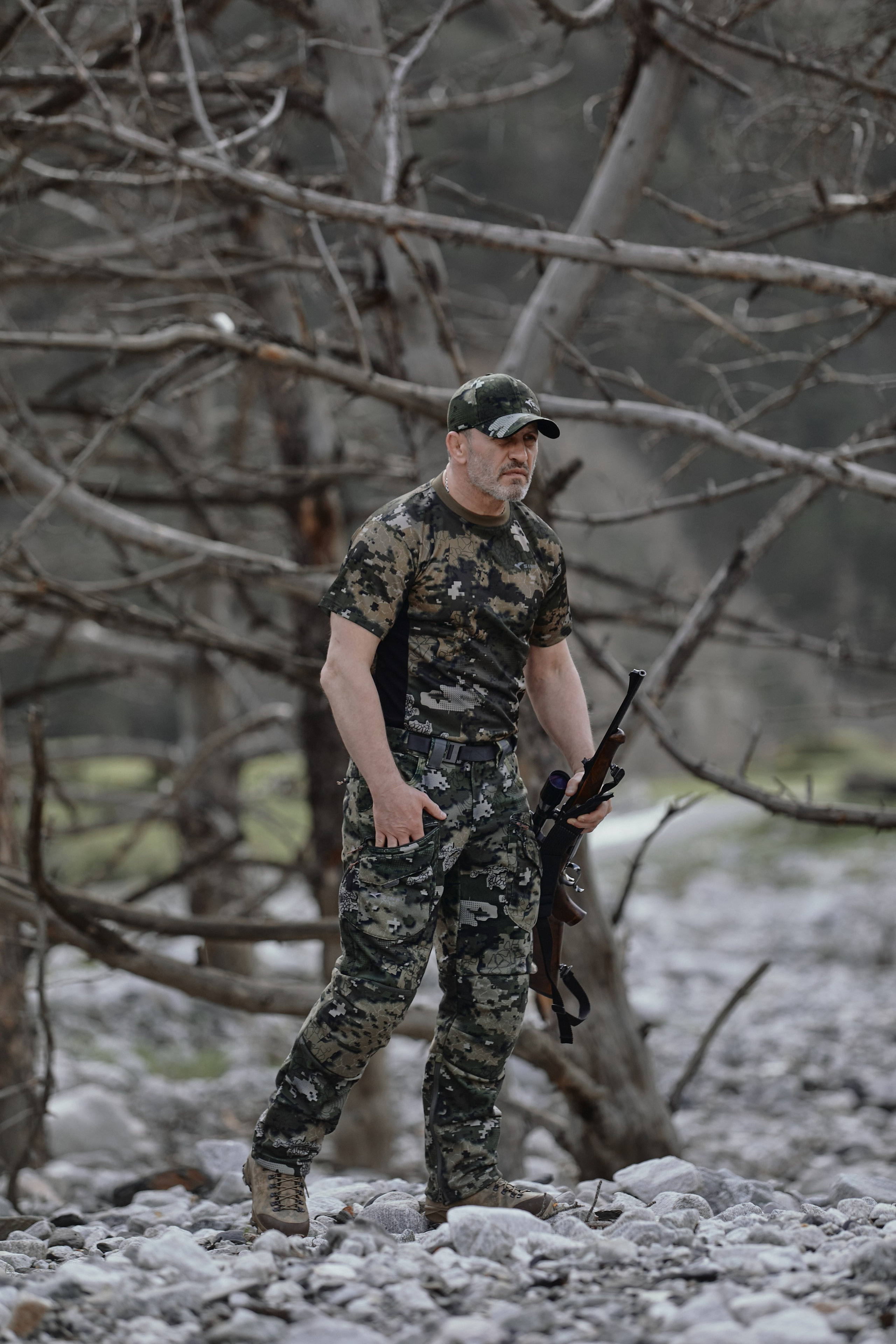 Съемка для бренда охотничьей одежды под ключ. Фотограф Продюсер в горах КБР / Москва Нальчик Горы