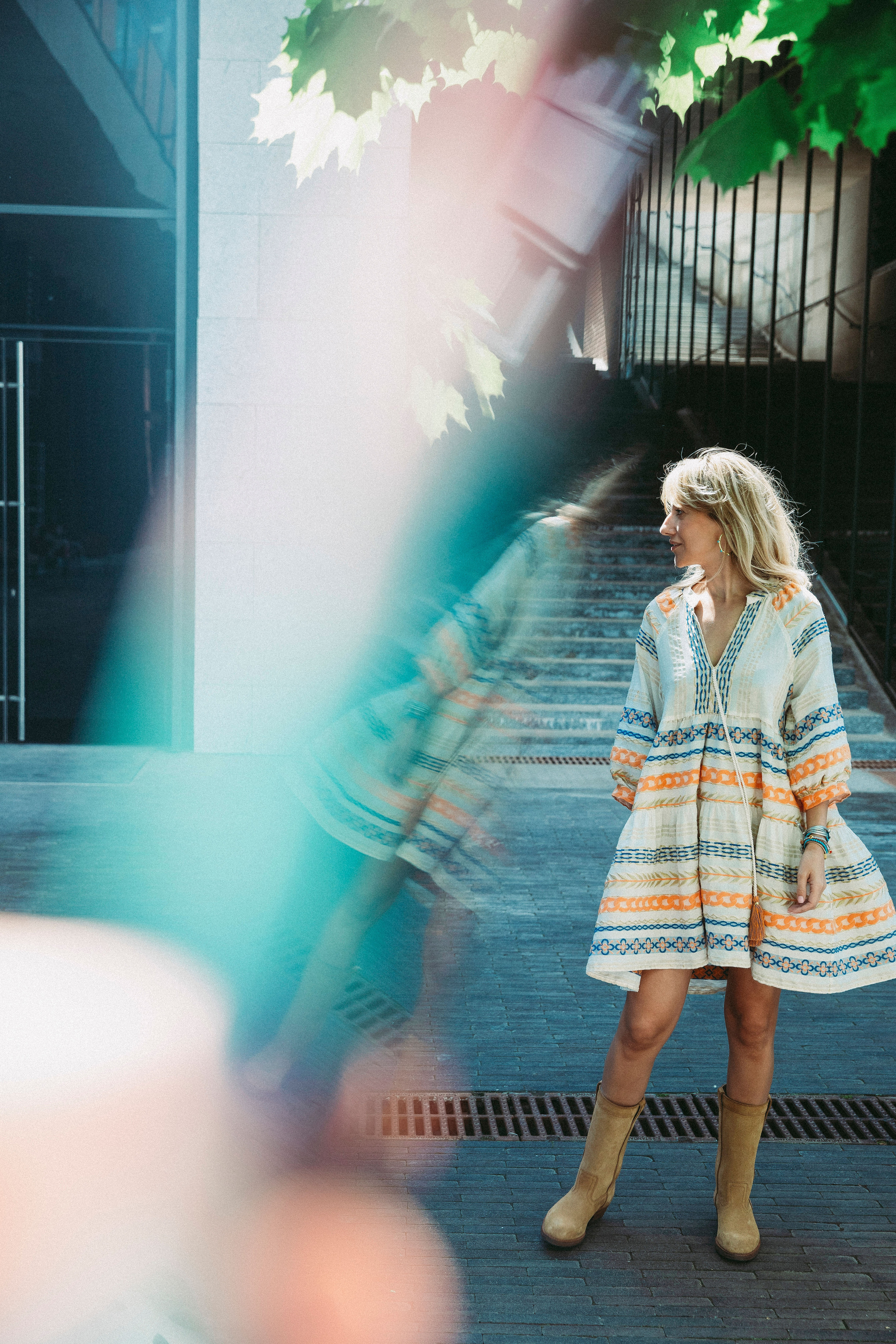 красивая стройная женщина на фотосессии в Москве