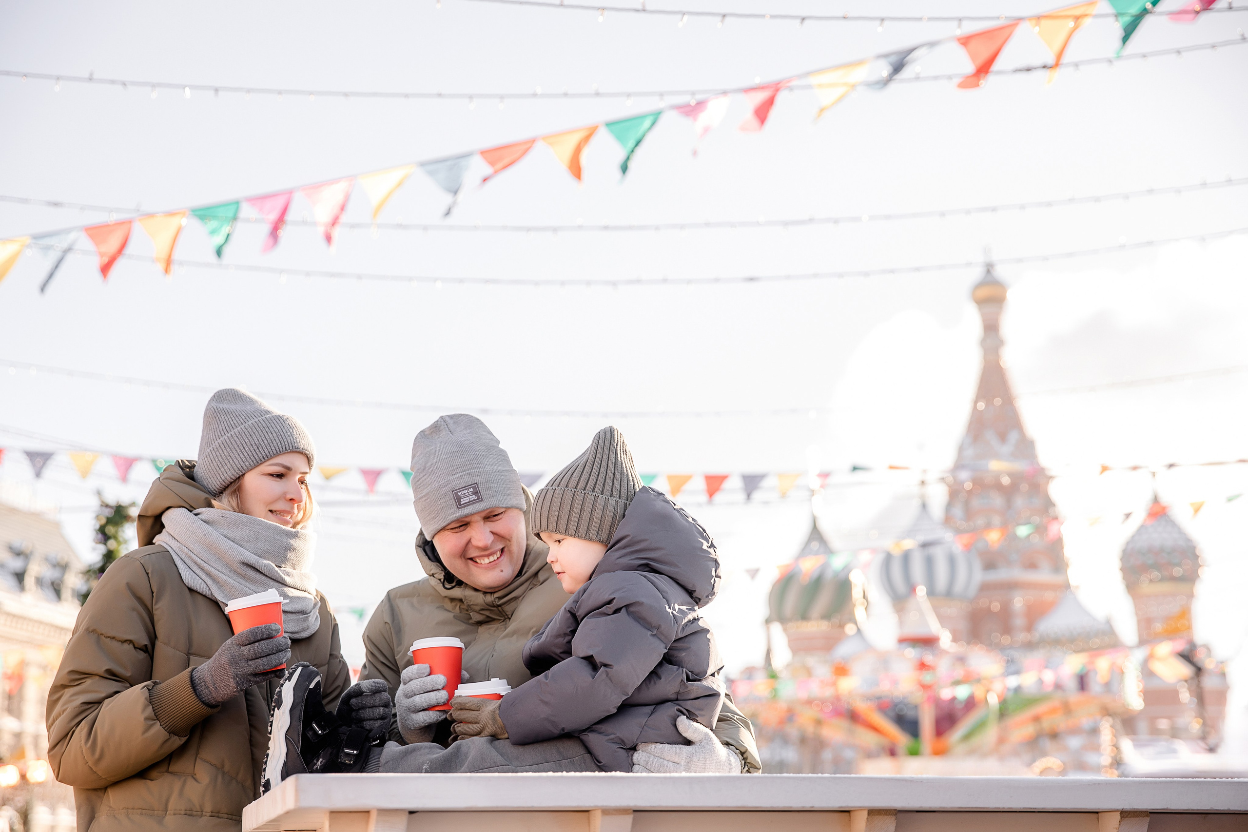 Новогодние фотосессии — уличные локации. Семейный и детский фотограф в Москве Вера Ускова